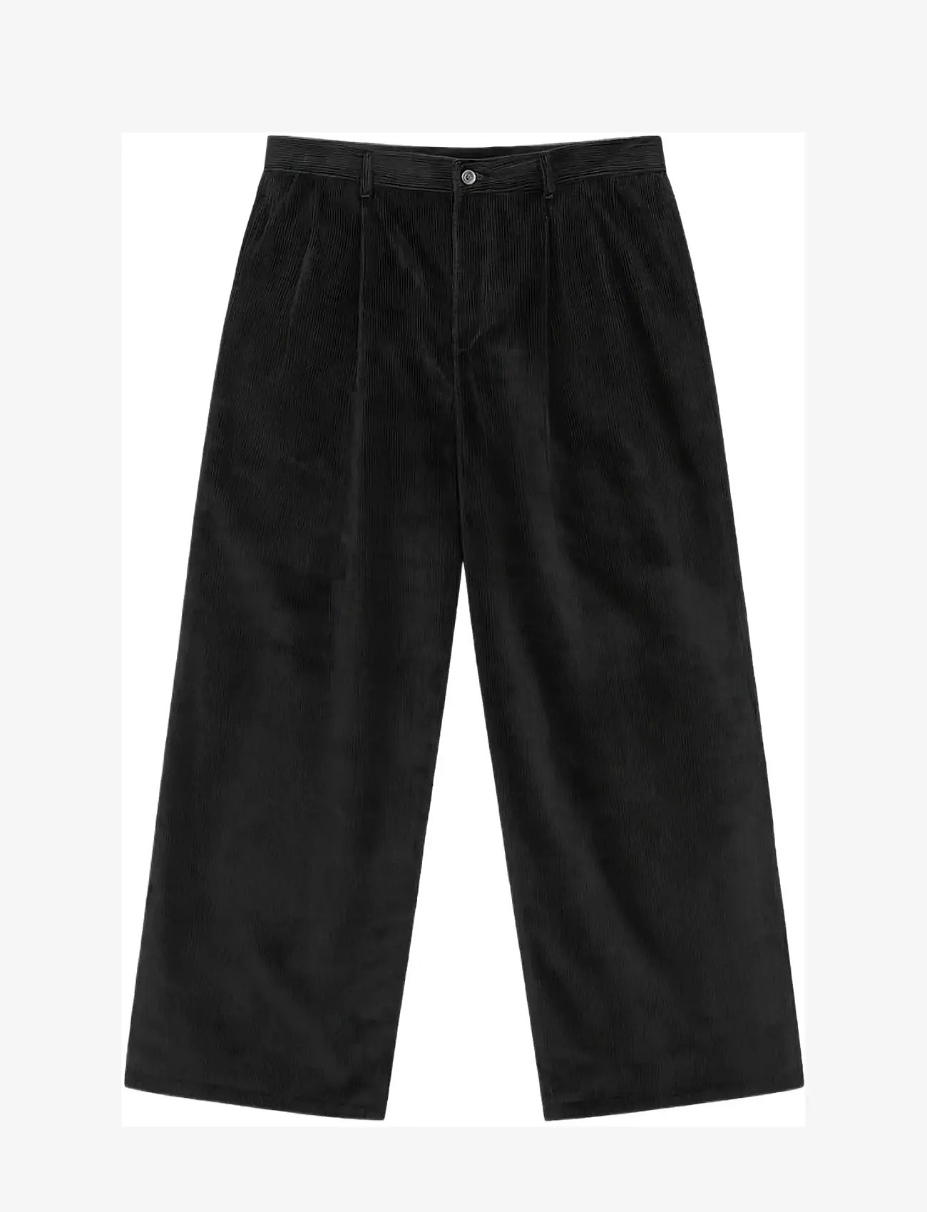 Isnurh - Isnurh Basement Wide Corduroy Pants - loose jeans - black - 1