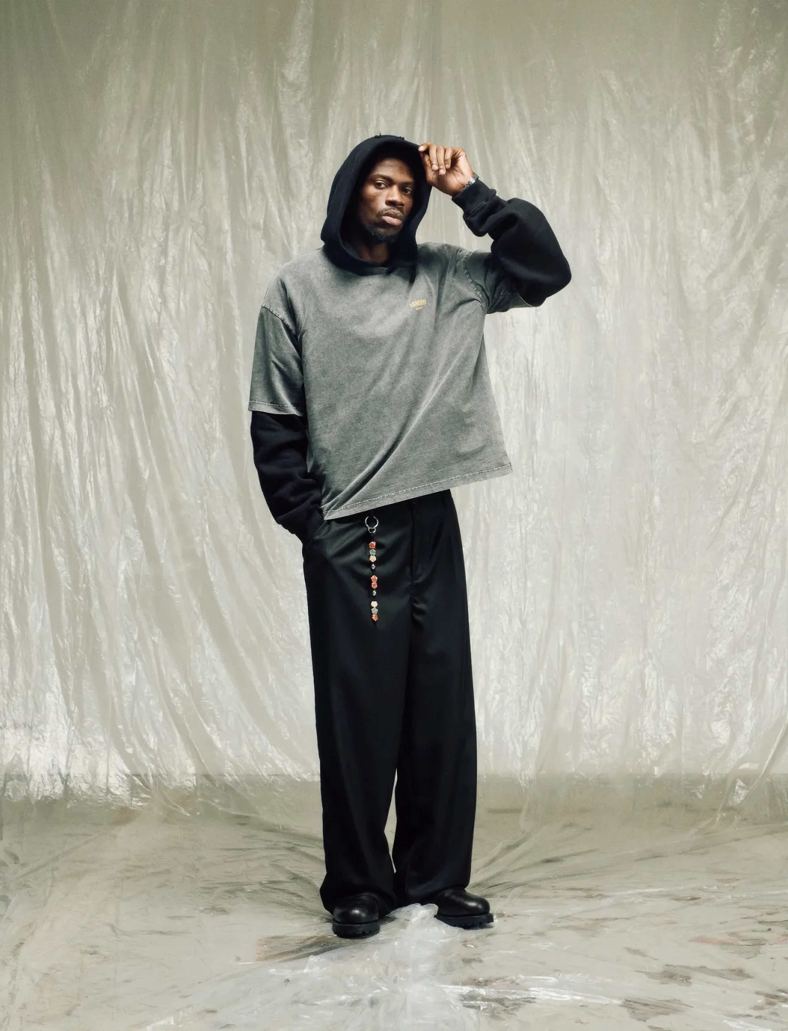 Isnurh Isnurh Basement Relax fitted t-shirt - Riided - GREY / grey