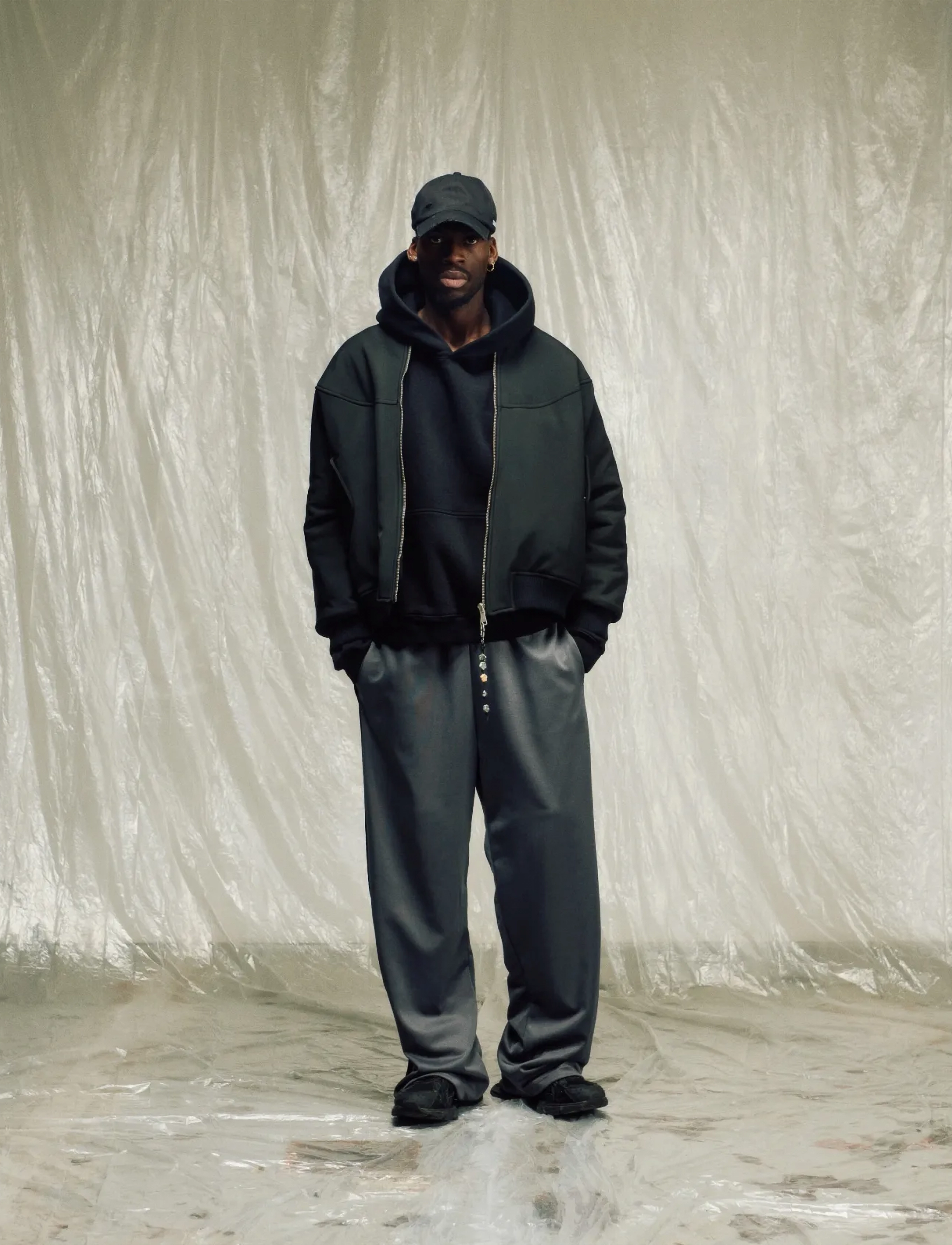 Isnurh Basement Bomber Jacket, XL, Jackets, Schwarz - Männerswear