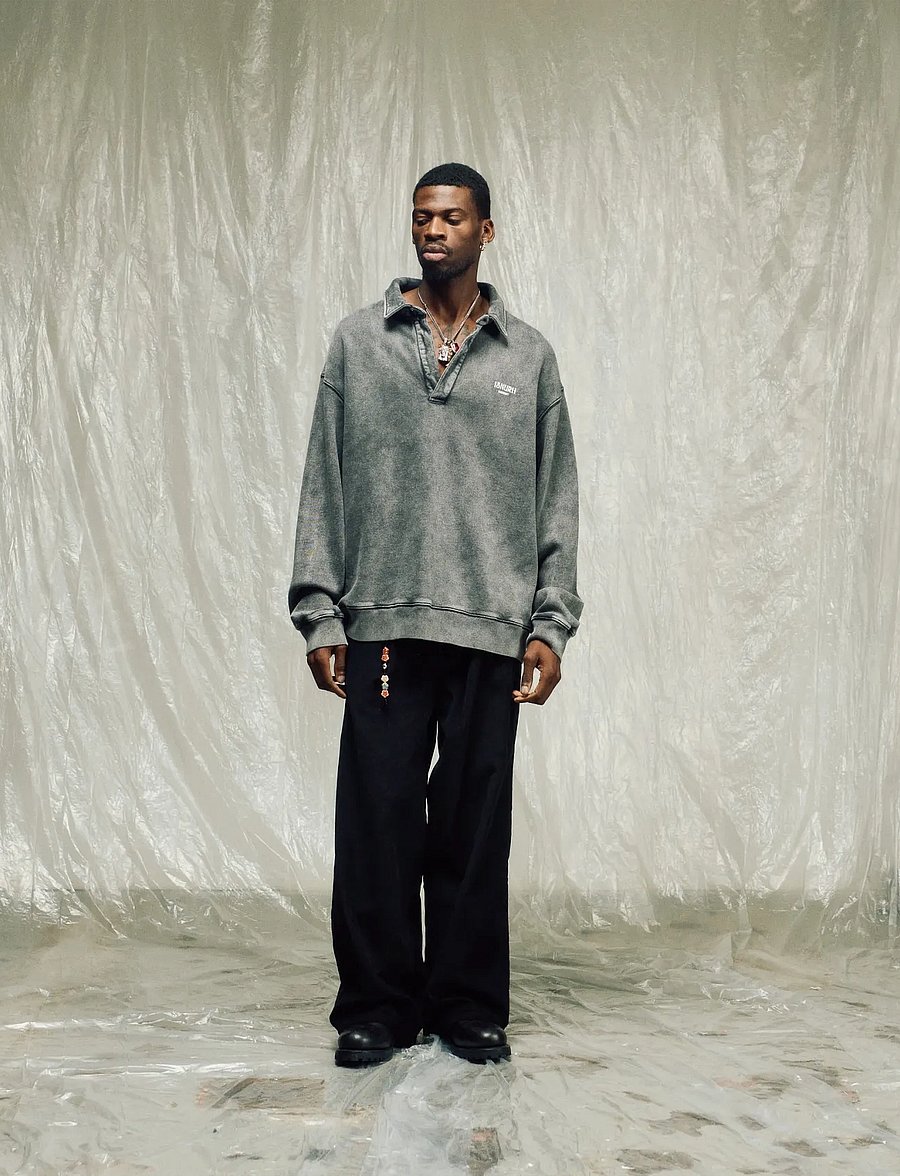 Isnurh - Isnurh Basement Relax Polo - sweatshirts - grey - 0