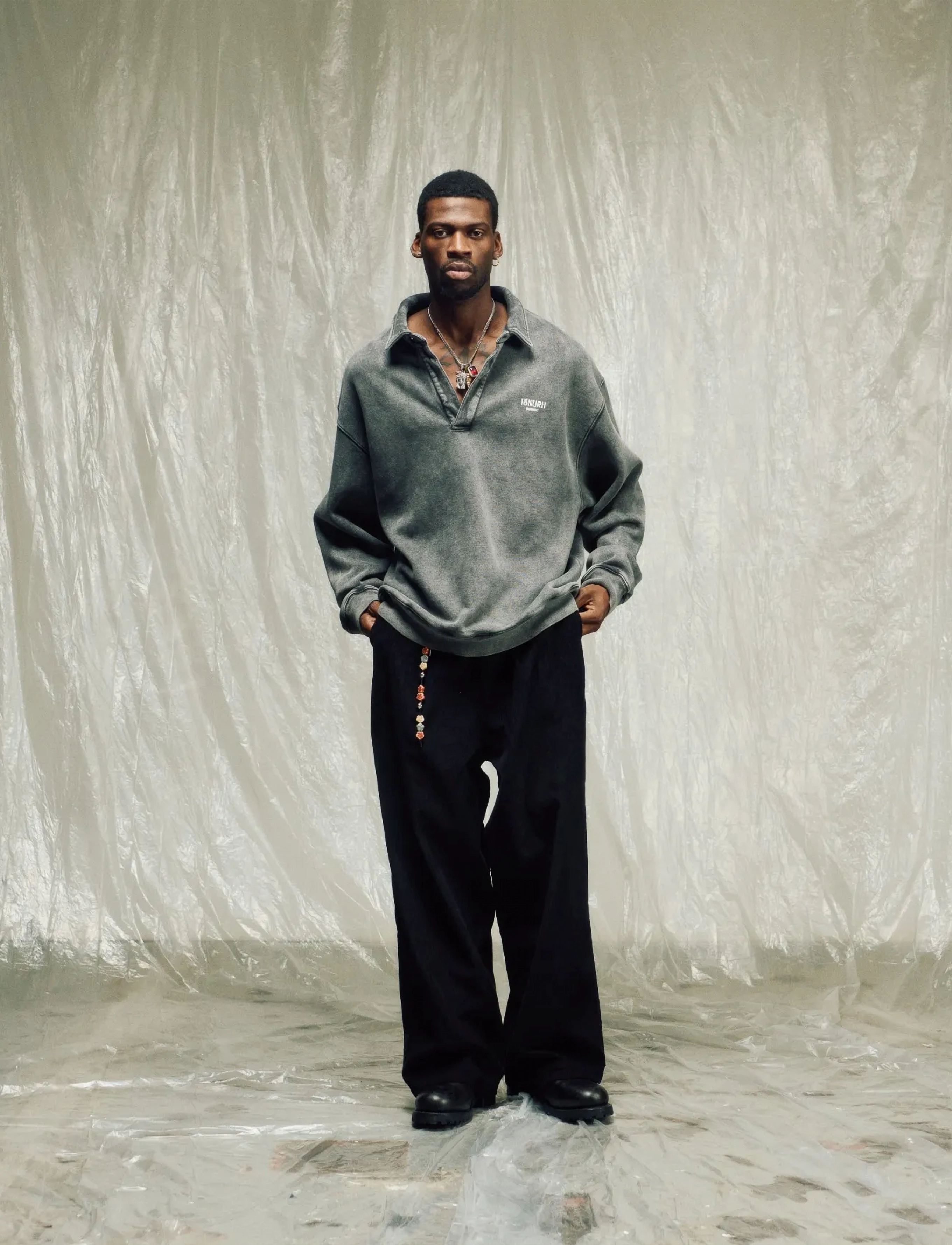 Isnurh - Isnurh Basement Relax Polo - sweatshirts - grey - 4