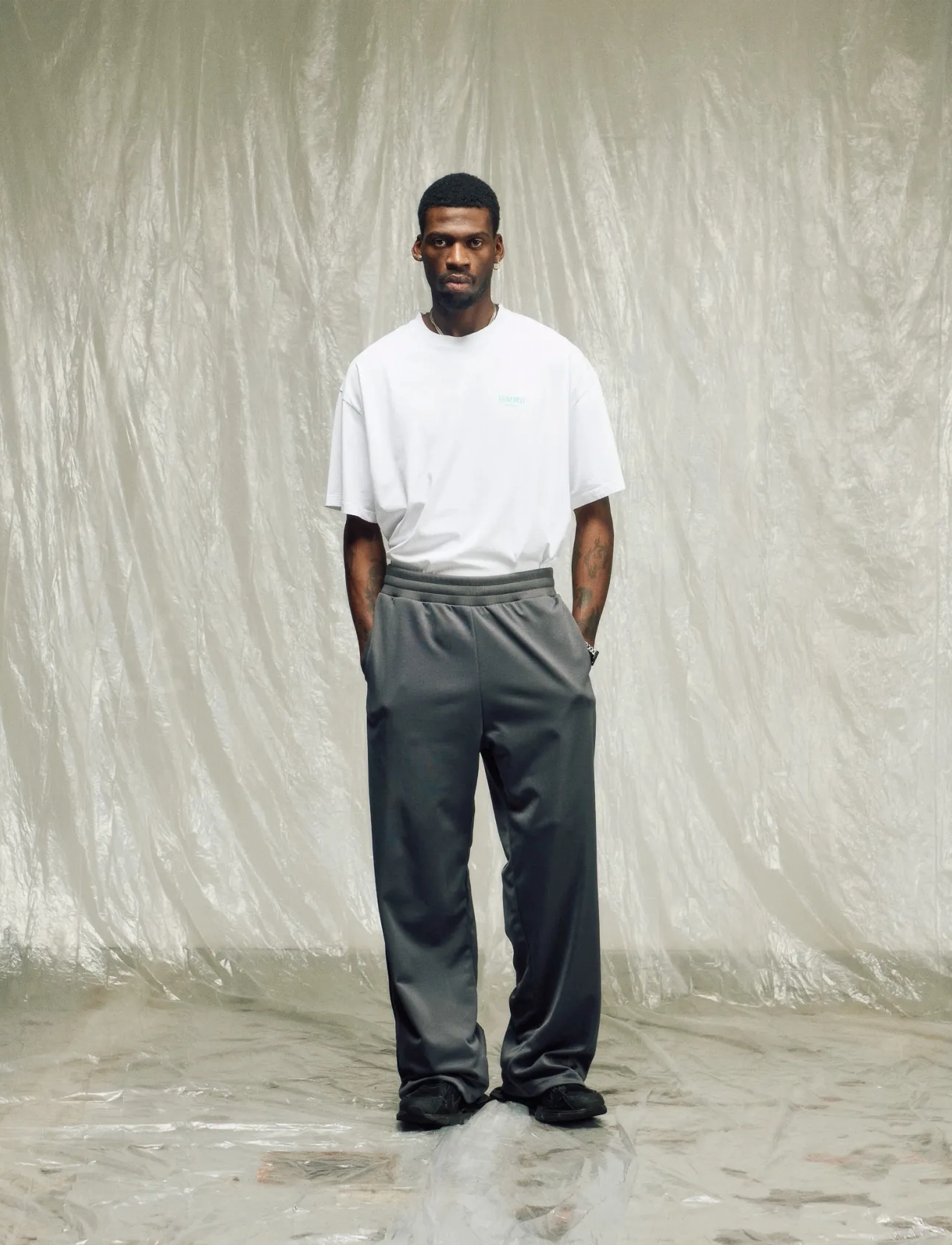 Isnurh - Isnurh Basement Wide Trackpants - casual - grey - 4