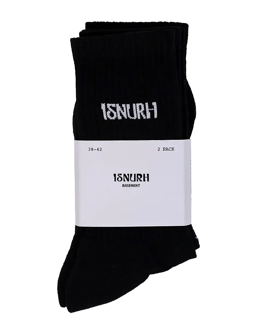 Isnurh - Isnurh Basement Socks 2pack - skarpety za kostkę - black - 0