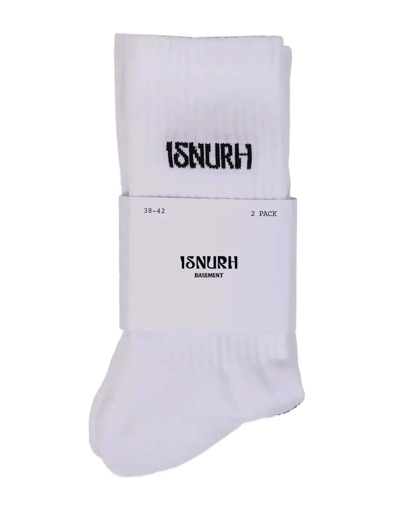 Isnurh Isnurh Basement Socks 2pack - Lange strømper - WHITE / white