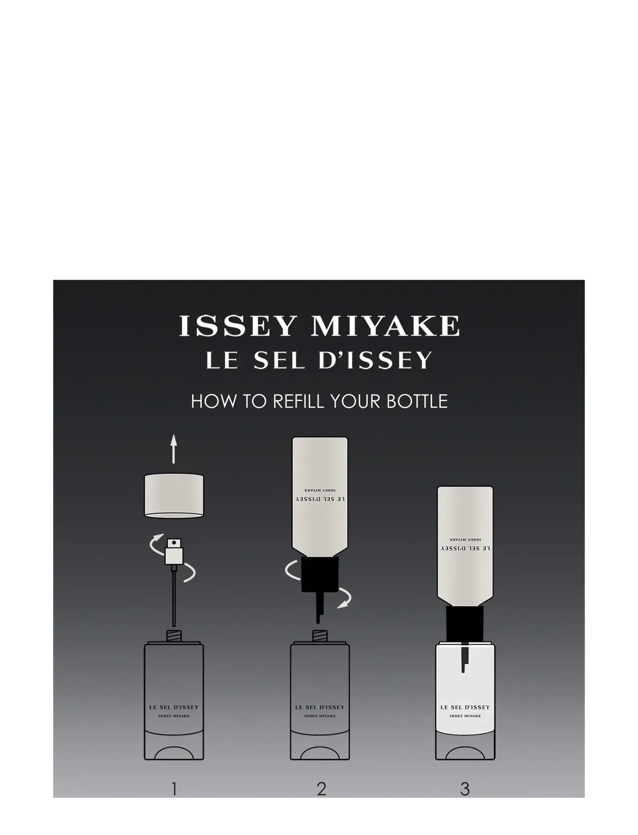 Issey Miyake - Le Sel D'Issey EdT Refill - till honom  - clear - 3