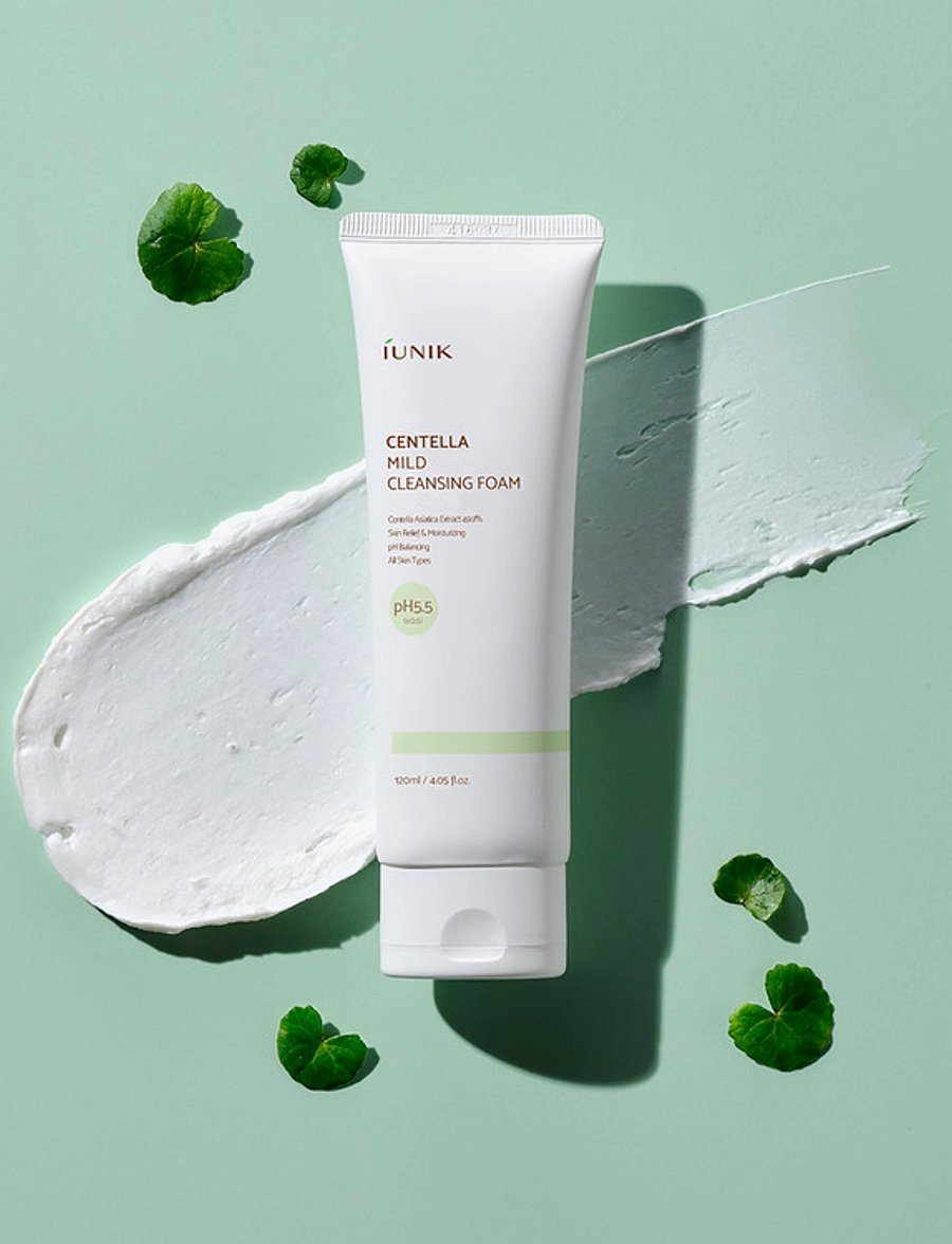 Iunik - Centella Mild Cleansing Foam - hreinsifroður - clear - 1