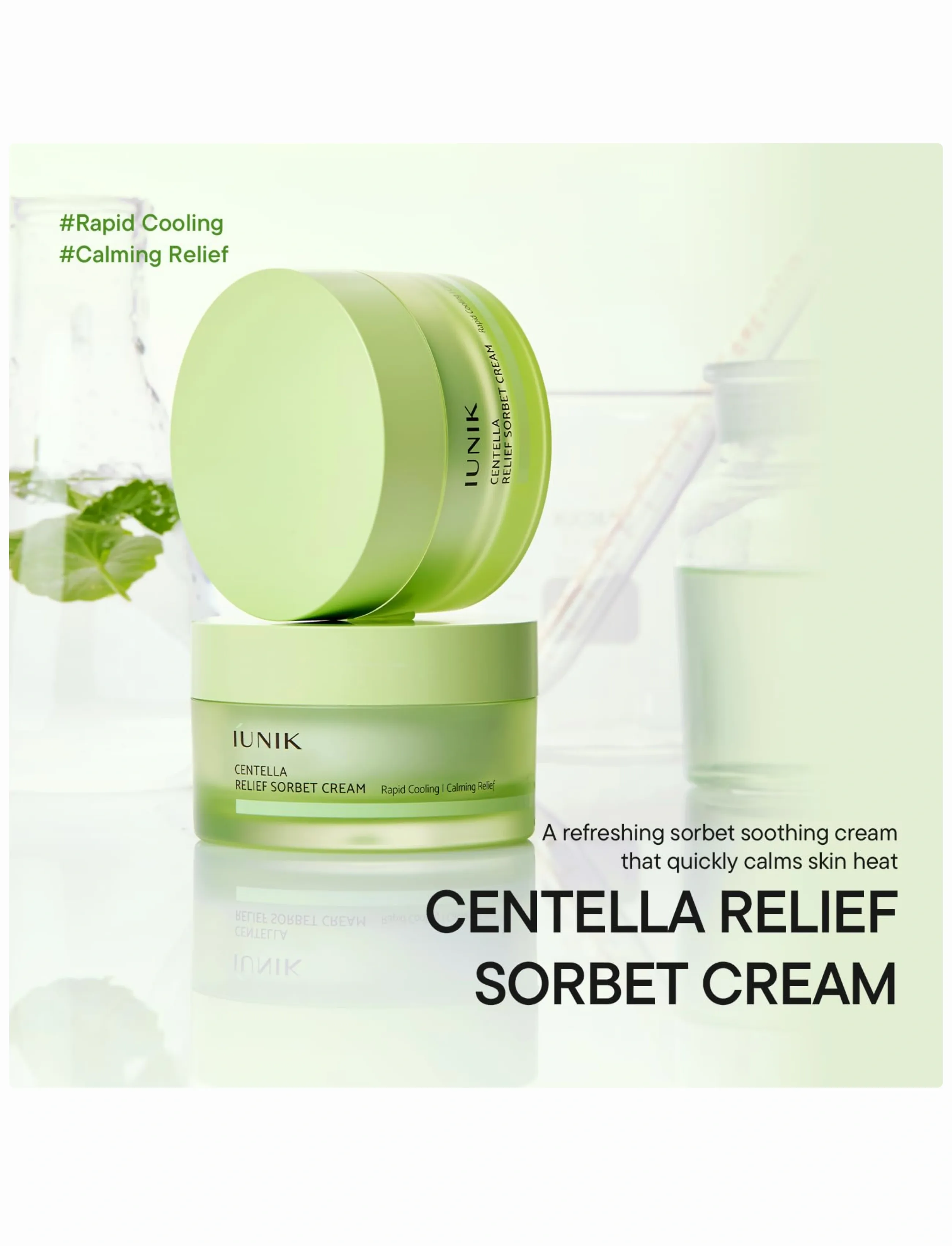 Iunik - Centella Relief Sorbet Cream - clear - 3