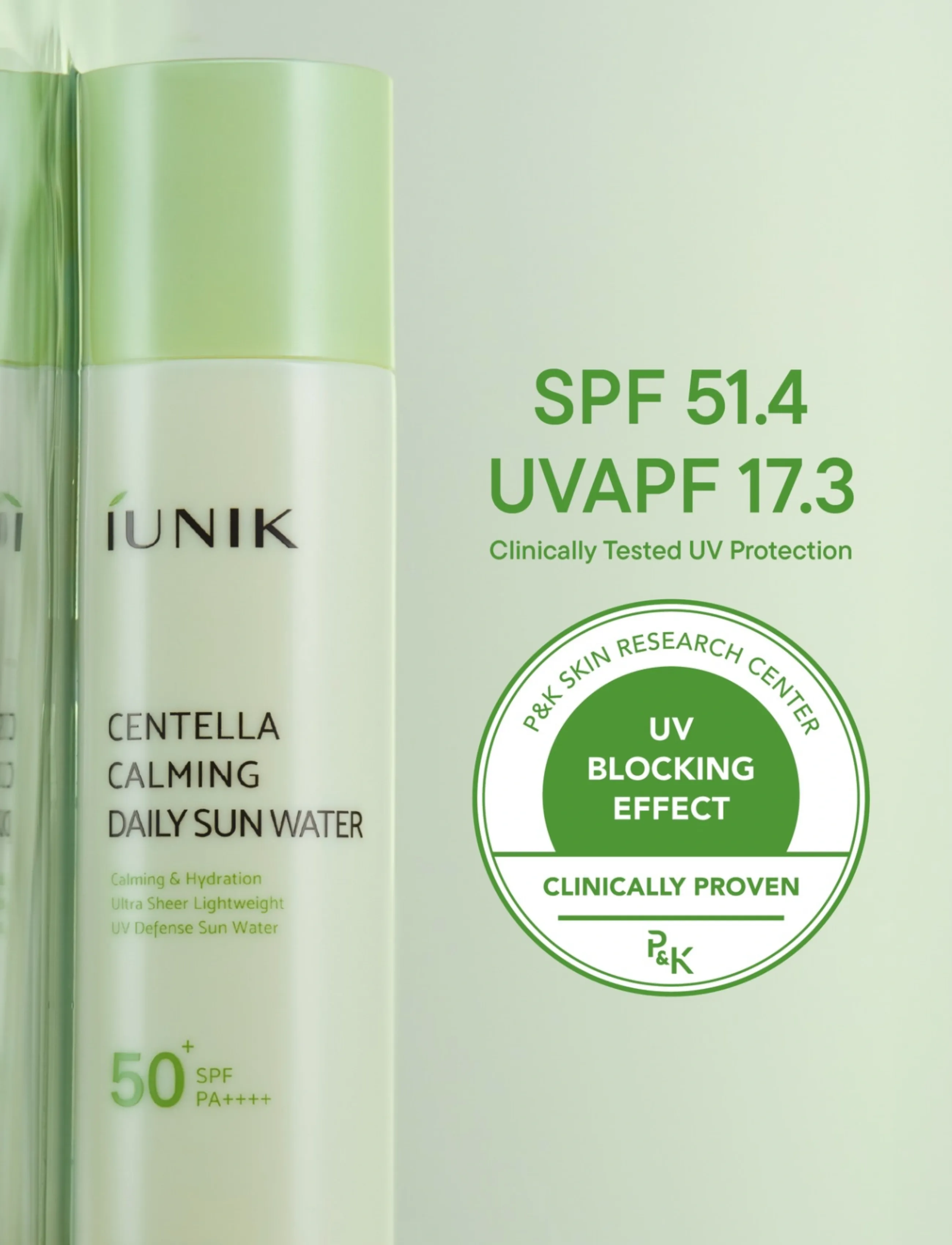 Iunik - Centella Calming Daily Sun Water SPF 50+ - til ansigtet - clear - 5
