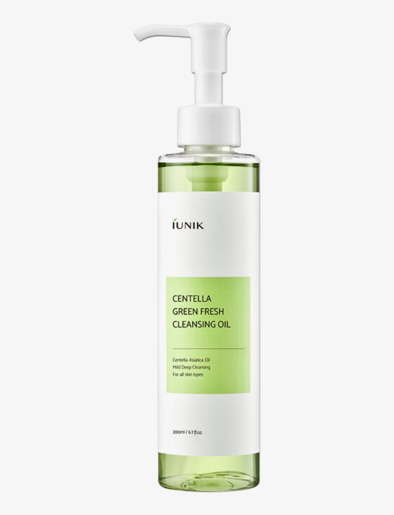 Iunik Centella Green Fresh Cleansing Oil, Vinegar & Dressing Bottles Cleanser, Nude, Str: 200 ML