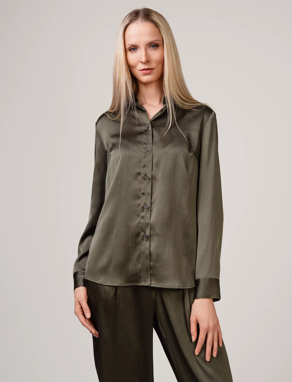 Ivo Nikkolo - Long Sleeve Blouse, PAPINA - langärmlige blusen - khaki - 0