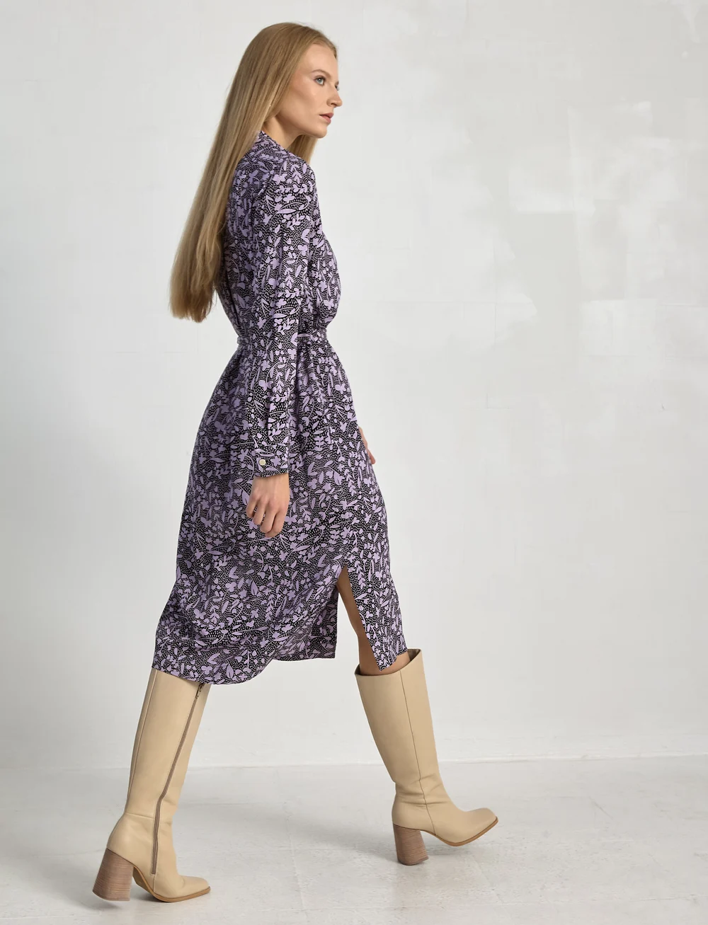 Ivo Nikkolo - Viscose Dress, DHALIA 2 - midi kjoler - violet - 3
