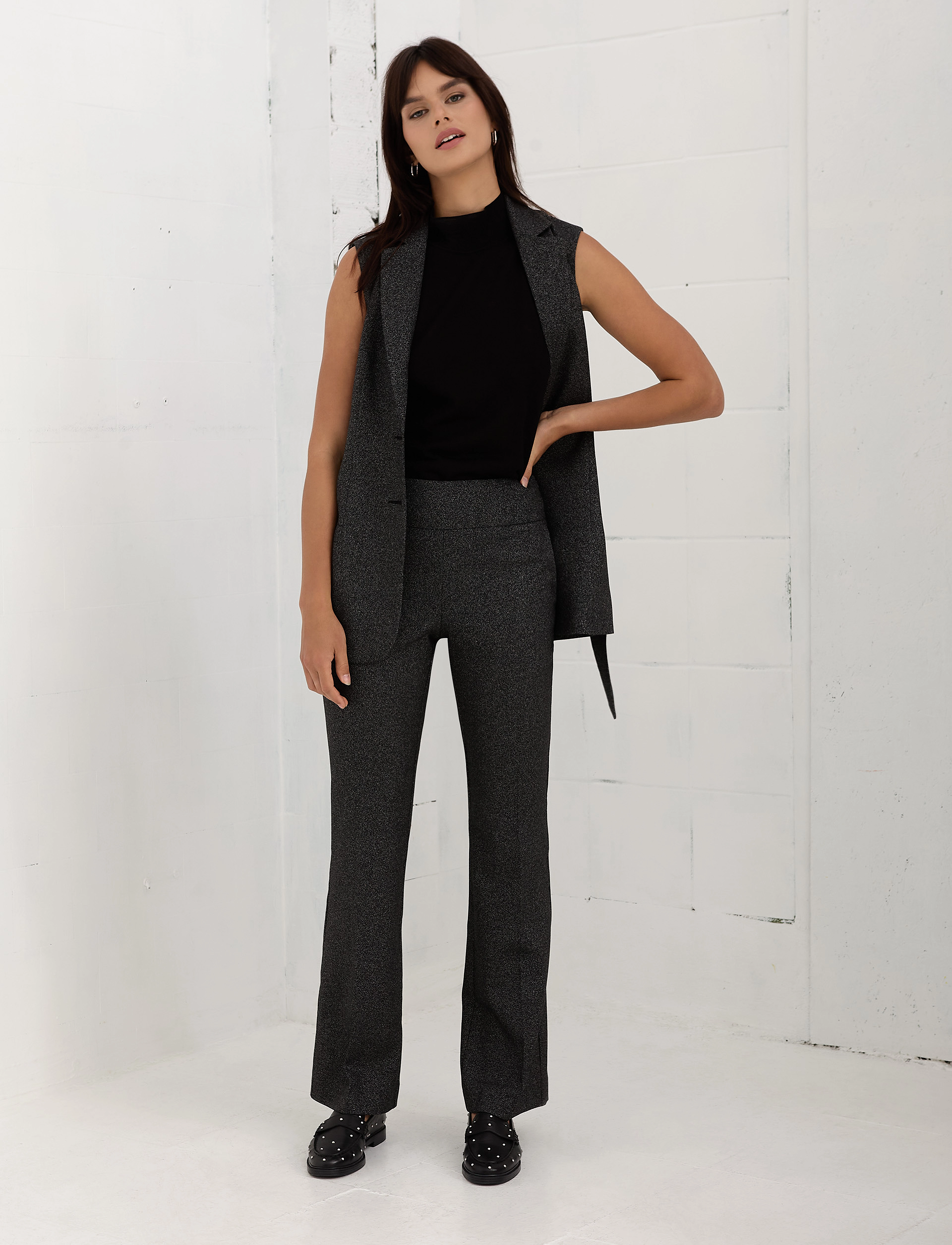 Ivo Nikkolo Viscose-Blend Trousers, TOCUT - Püksid - BLACK / black