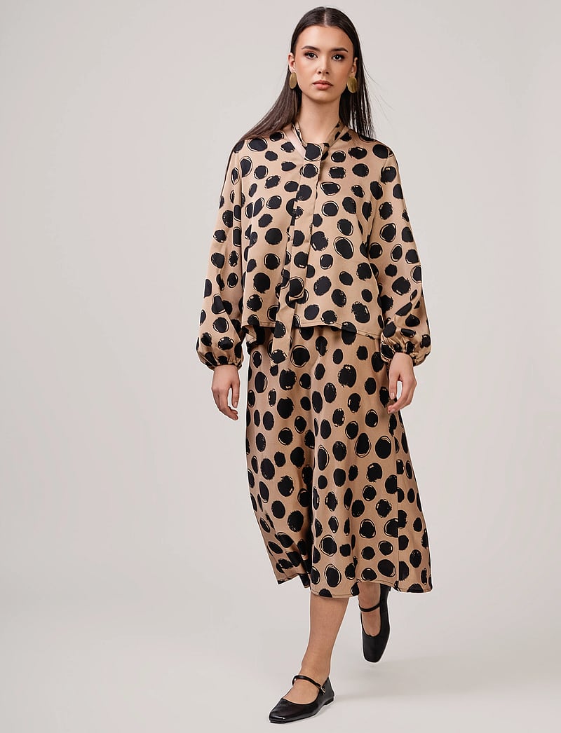 Ivo Nikkolo - Woven Skirt, SIMPLILONG - midi-röcke - beige - 0