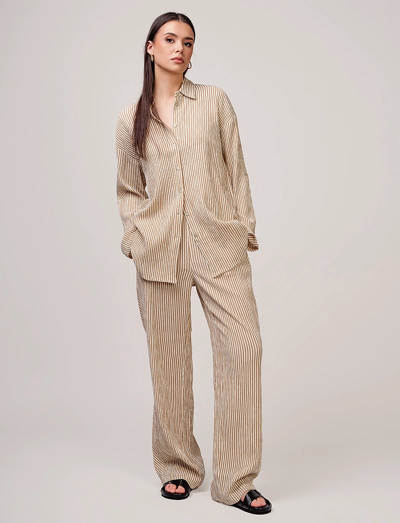 Ivo Nikkolo - Woven Trousers, TIRGE - sirge säärega püksid - beige - 3