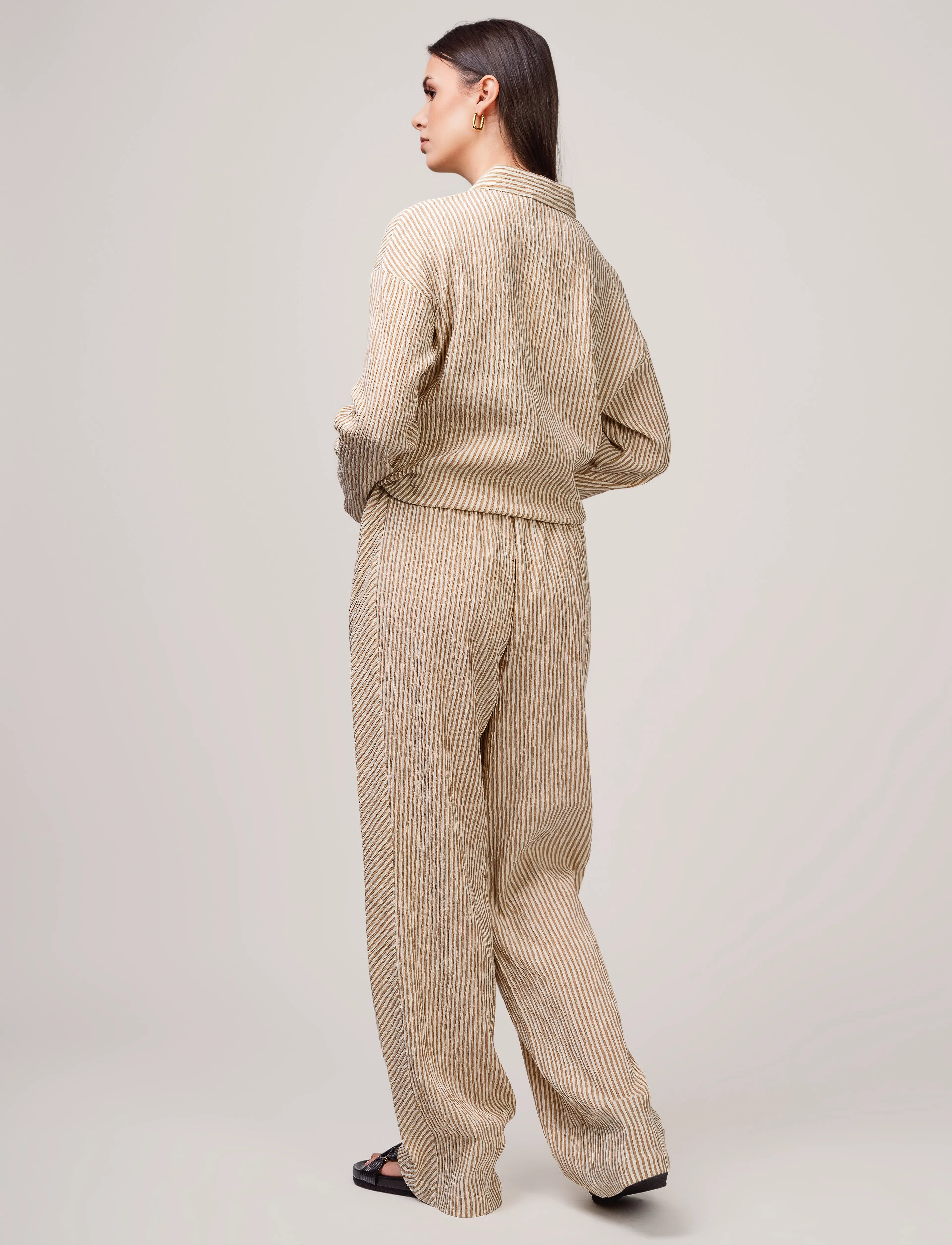 Ivo Nikkolo - Woven Trousers, TIRGE - bikses ar taisnām starām - beige - 4