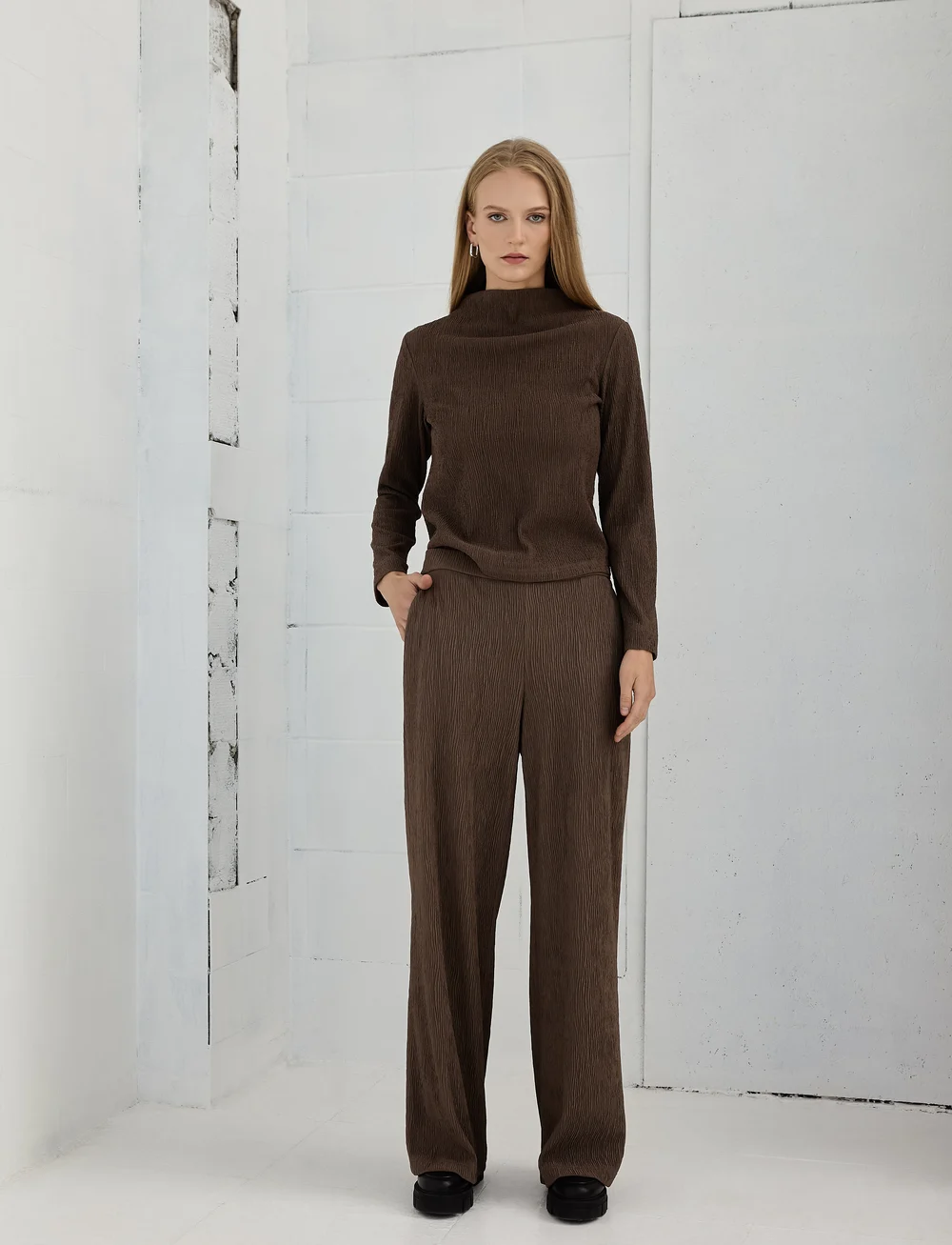 Ivo Nikkolo - Viscose-Mix Trousers, TANARYS - vida byxor - brown - 0