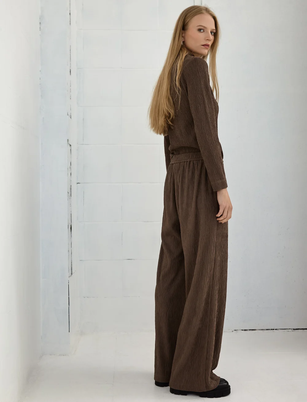 Ivo Nikkolo - Viscose-Mix Trousers, TANARYS - vida byxor - brown - 3