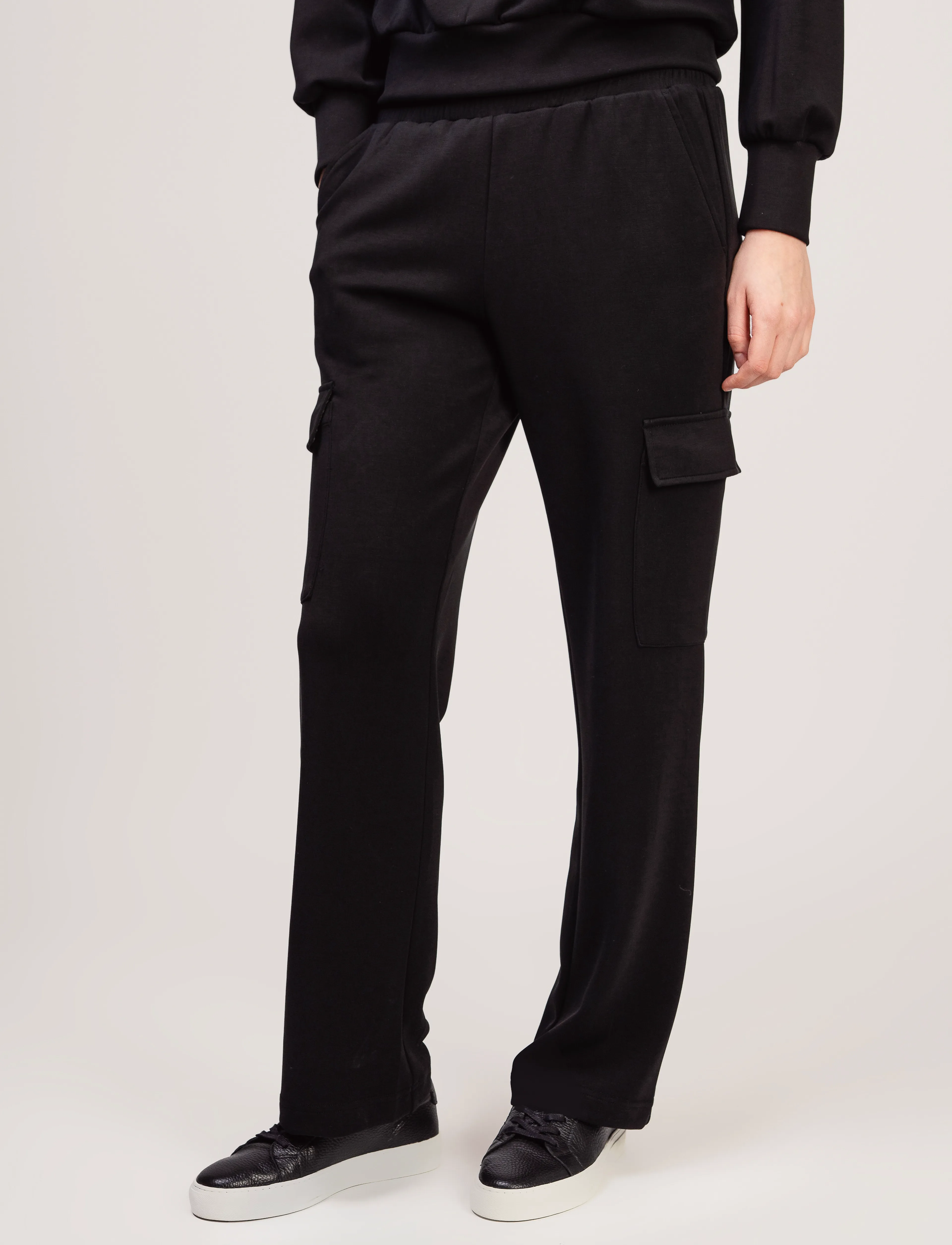 Ivo Nikkolo Jersey Trousers, TEWY - Püksid - BLACK / black