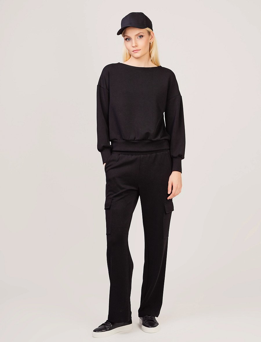 Ivo Nikkolo - Jersey Trousers, TEWY - cargobyxor - black - 3
