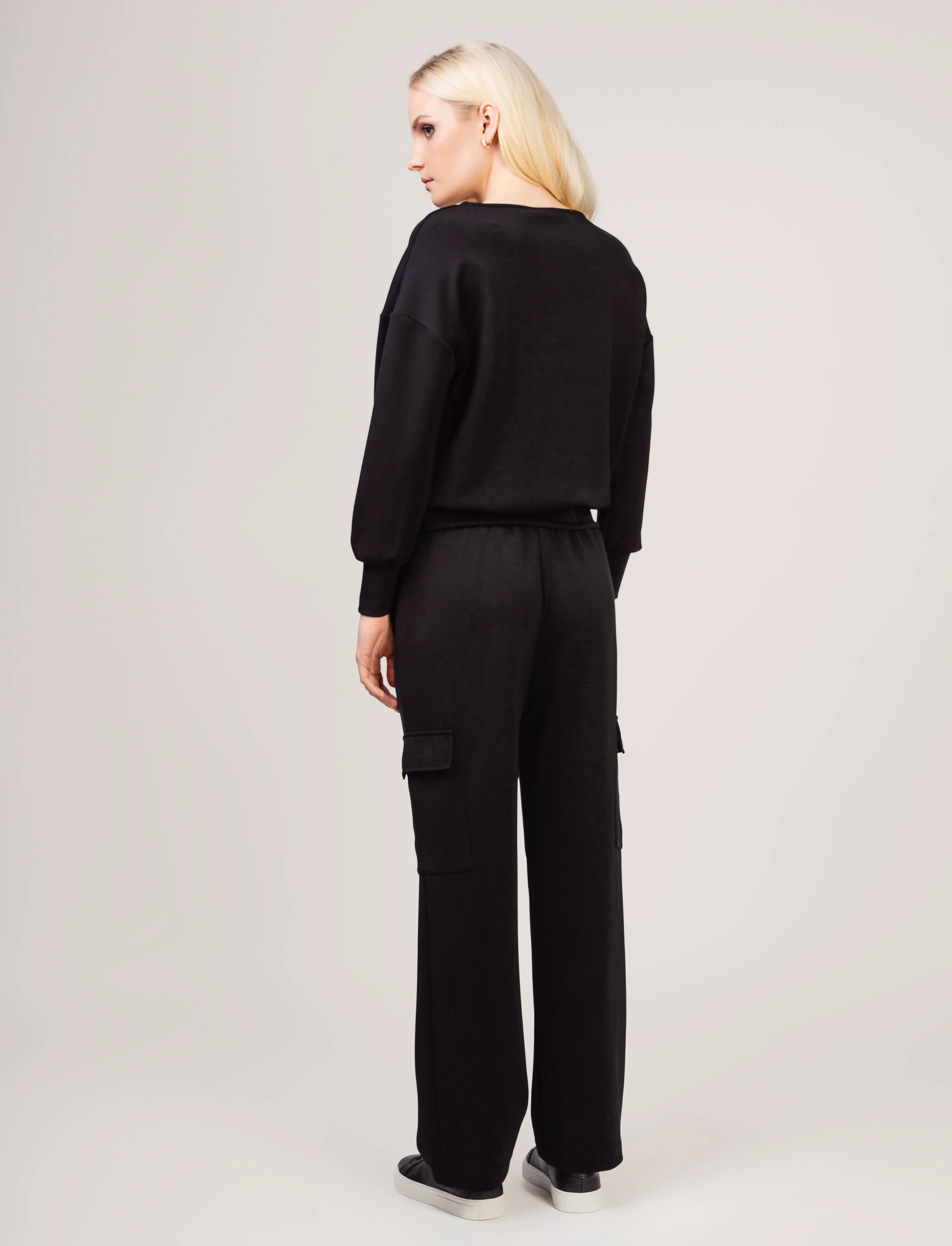 Ivo Nikkolo - Jersey Trousers, TEWY - cargobukser - black - 4