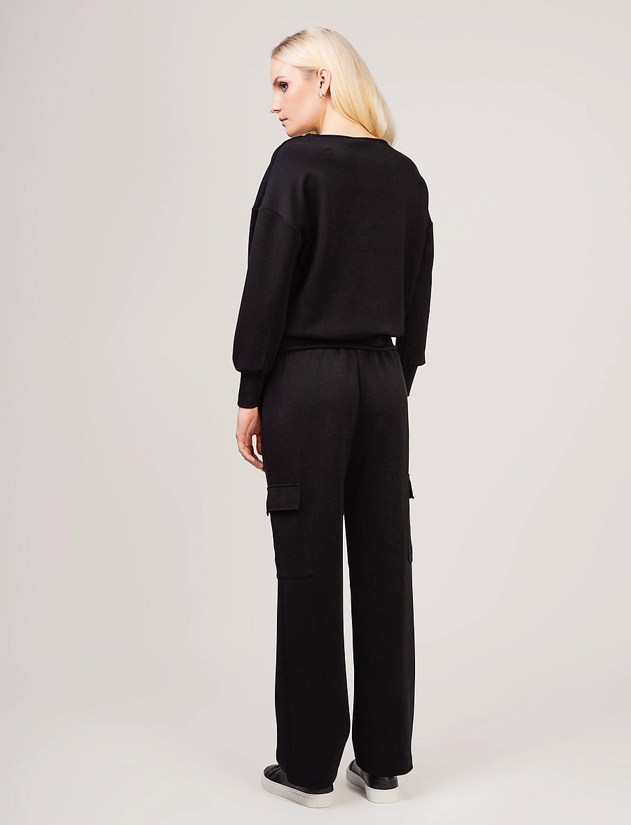 Ivo Nikkolo - Jersey Trousers, TEWY - cargobyxor - black - 4