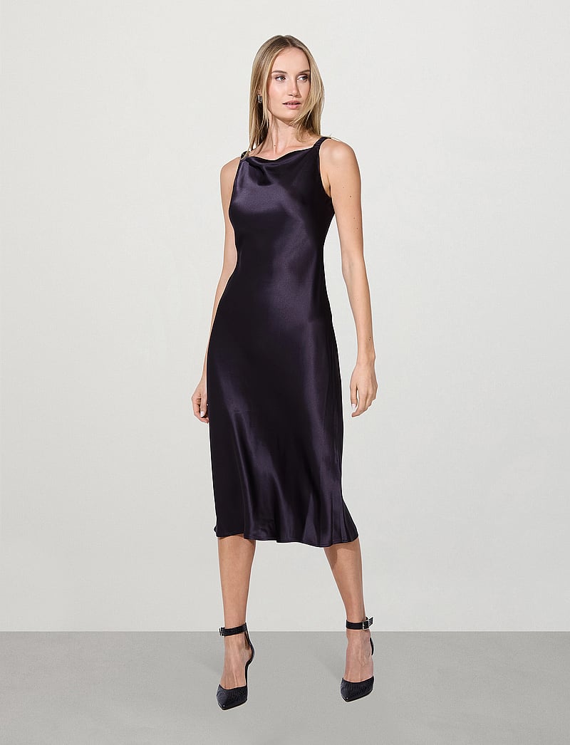 Ivo Nikkolo - Acetate-Blend Dress, DELINY 1 - sukienki na imprezę - dark brown - 0