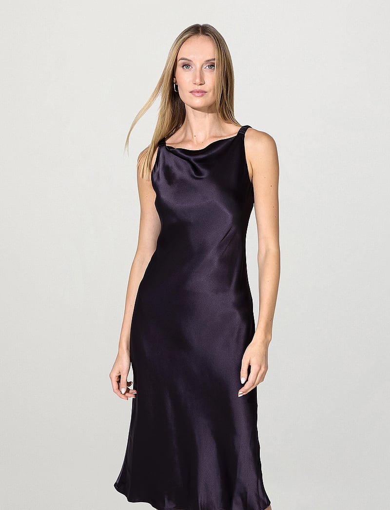 Ivo Nikkolo - Acetate-Blend Dress, DELINY 1 - sukienki na imprezę - dark brown - 4