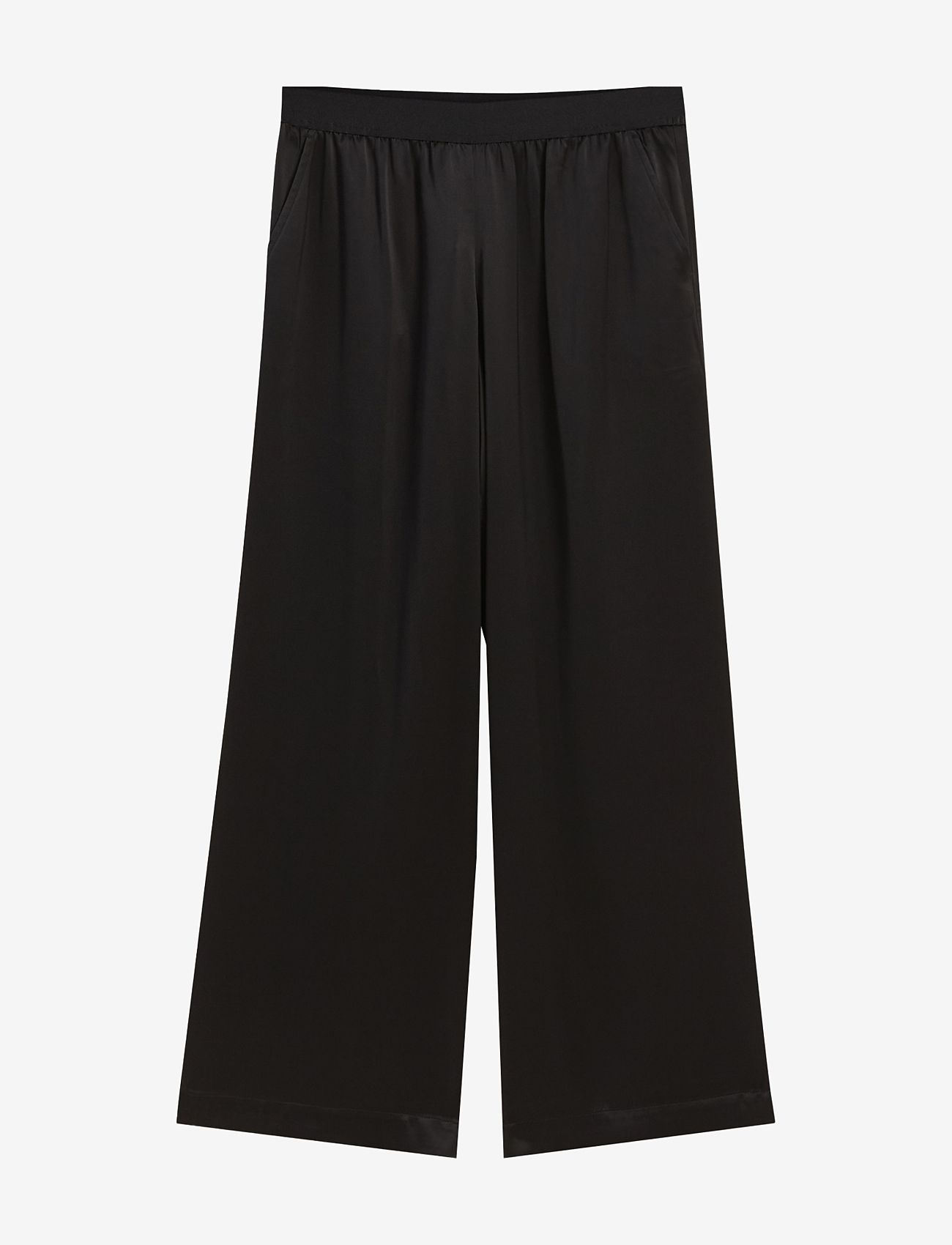 Ivo Nikkolo - Wide Leg Trousers, TERENITY - laia säärega püksid - black - 1