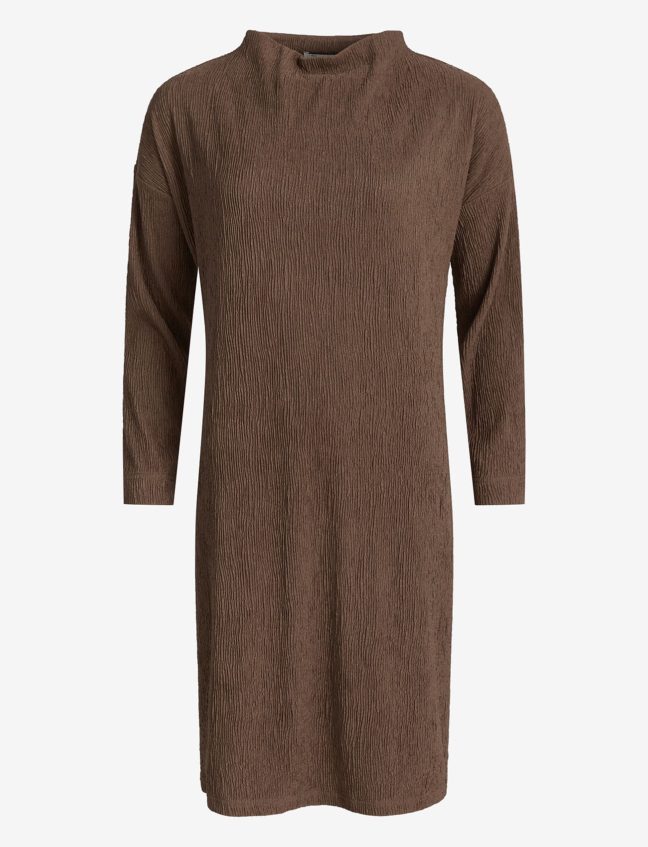 Ivo Nikkolo - Long Sleeve Dress, DORIGA - stickade klänningar - brown - 1