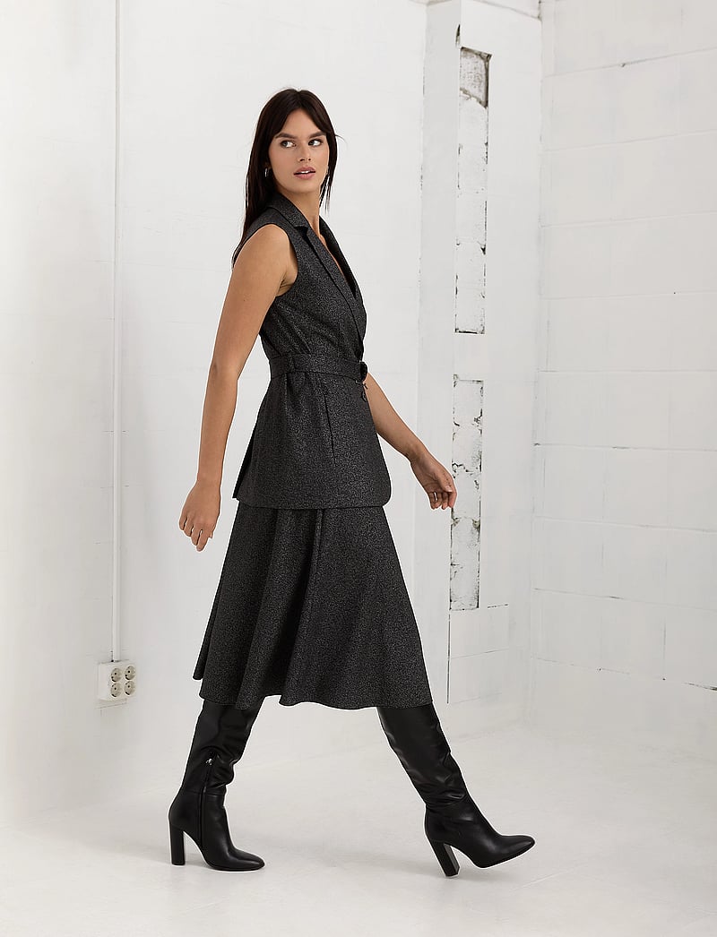 Ivo Nikkolo - Viscose-Blend Skirt, SAHAR - midiseelikud - black - 0