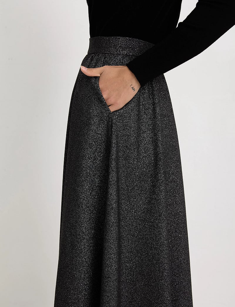 Ivo Nikkolo - Viscose-Blend Skirt, SAHAR - midiseelikud - black - 5