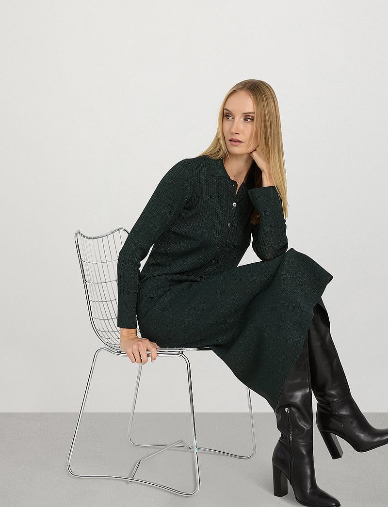 Ivo Nikkolo - Knitted Midi Skirt, SEDRICK - kootud seelikud - dark green - 4