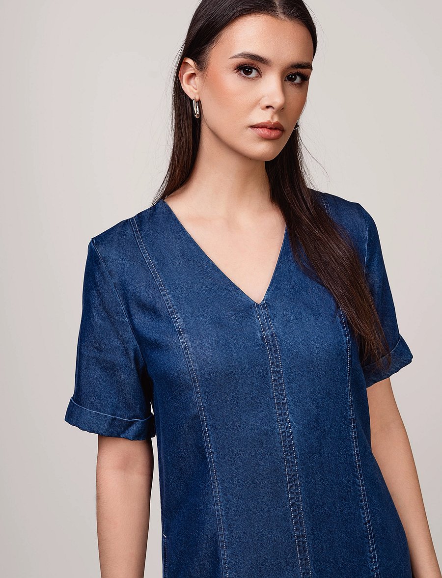Ivo Nikkolo - Woven Dress, DENCEL - midikleider - dark blue - 4