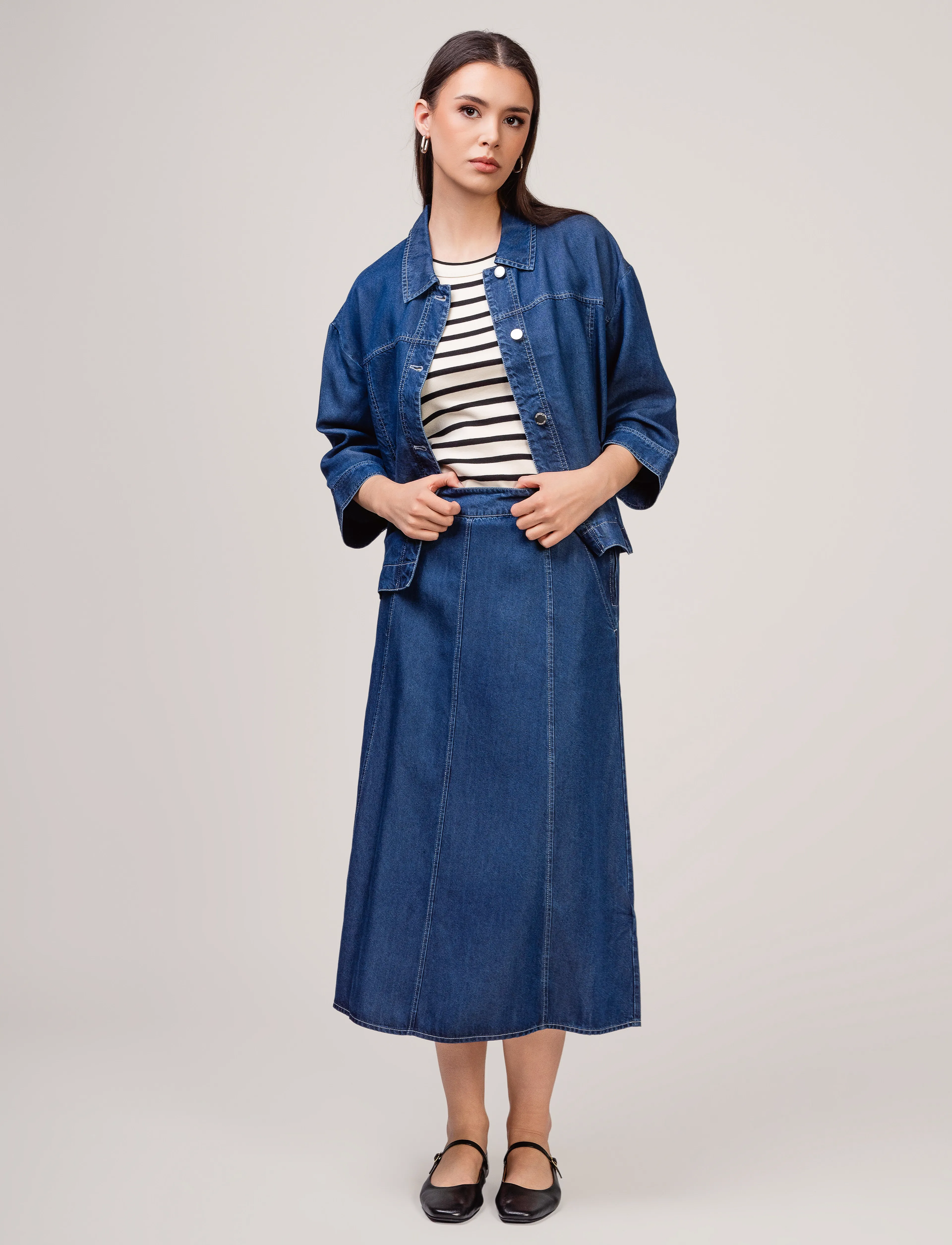 Ivo Nikkolo - Woven Skirt, SENCY - jeanskjolar - dark blue - 3