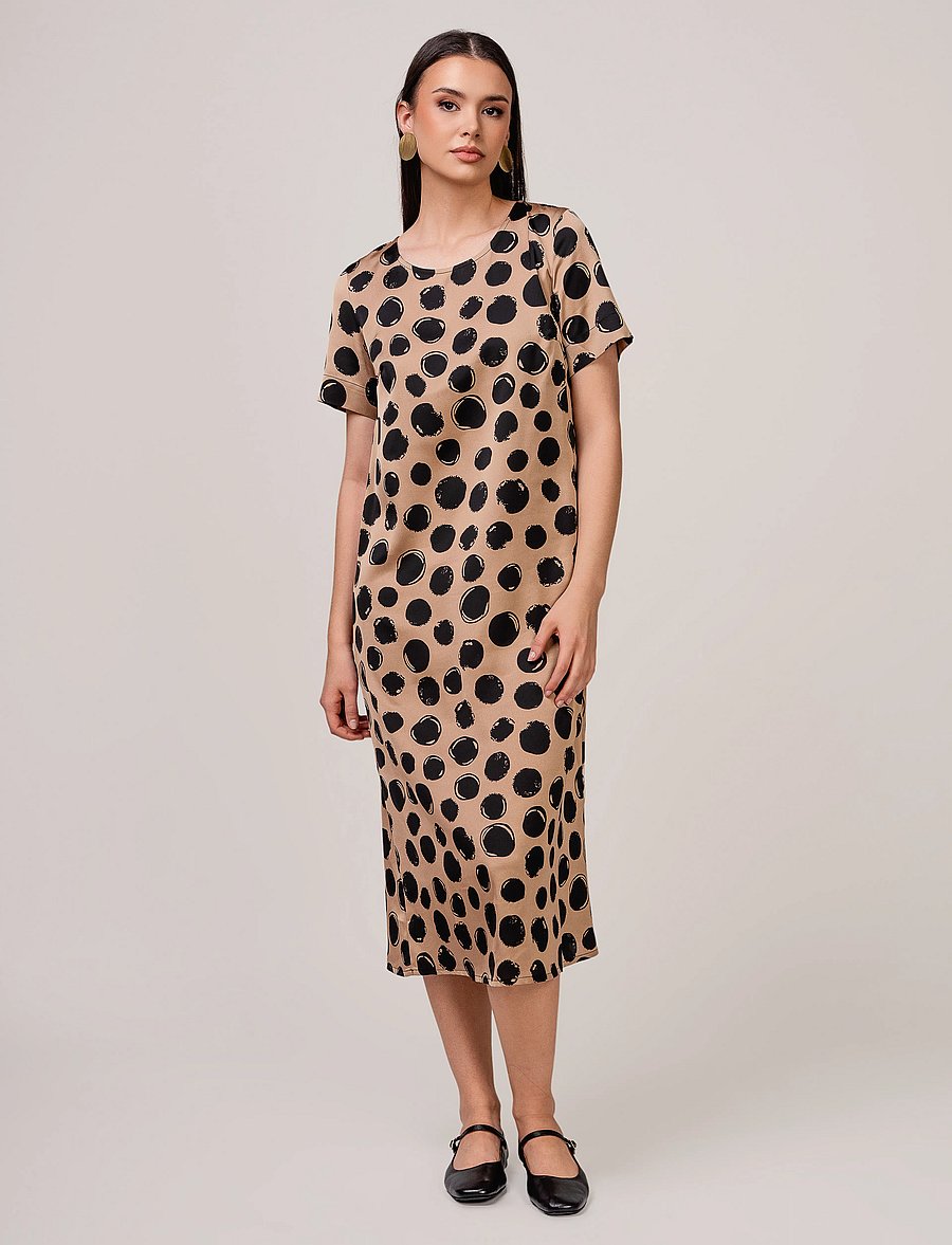 Ivo Nikkolo - Woven Dress, DOTTY - t-shirt dresses - beige - 0
