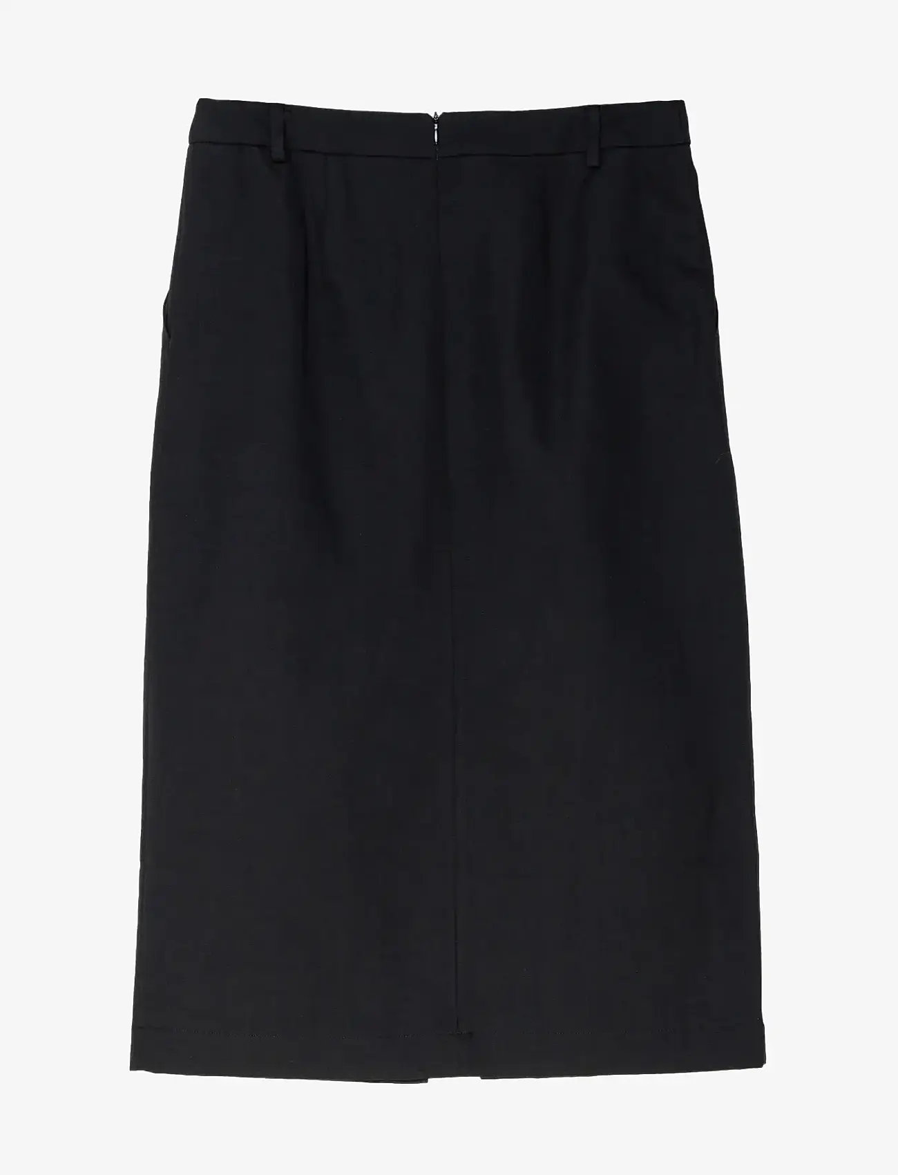 Ivo Nikkolo - Linen-Blend Skirt, SAID 1 - midi kjolar - black - 2