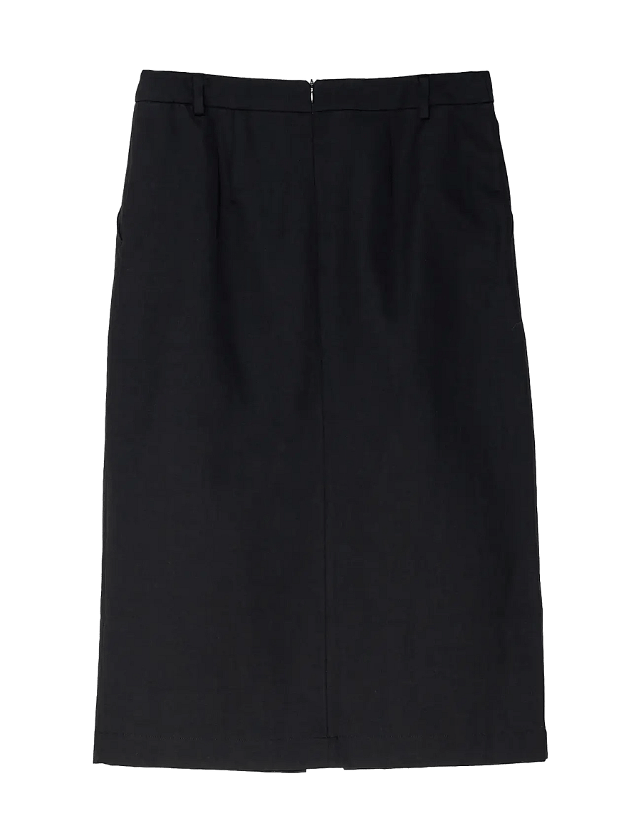 Ivo Nikkolo - Linen-Blend Skirt, SAID 1 - black - 2
