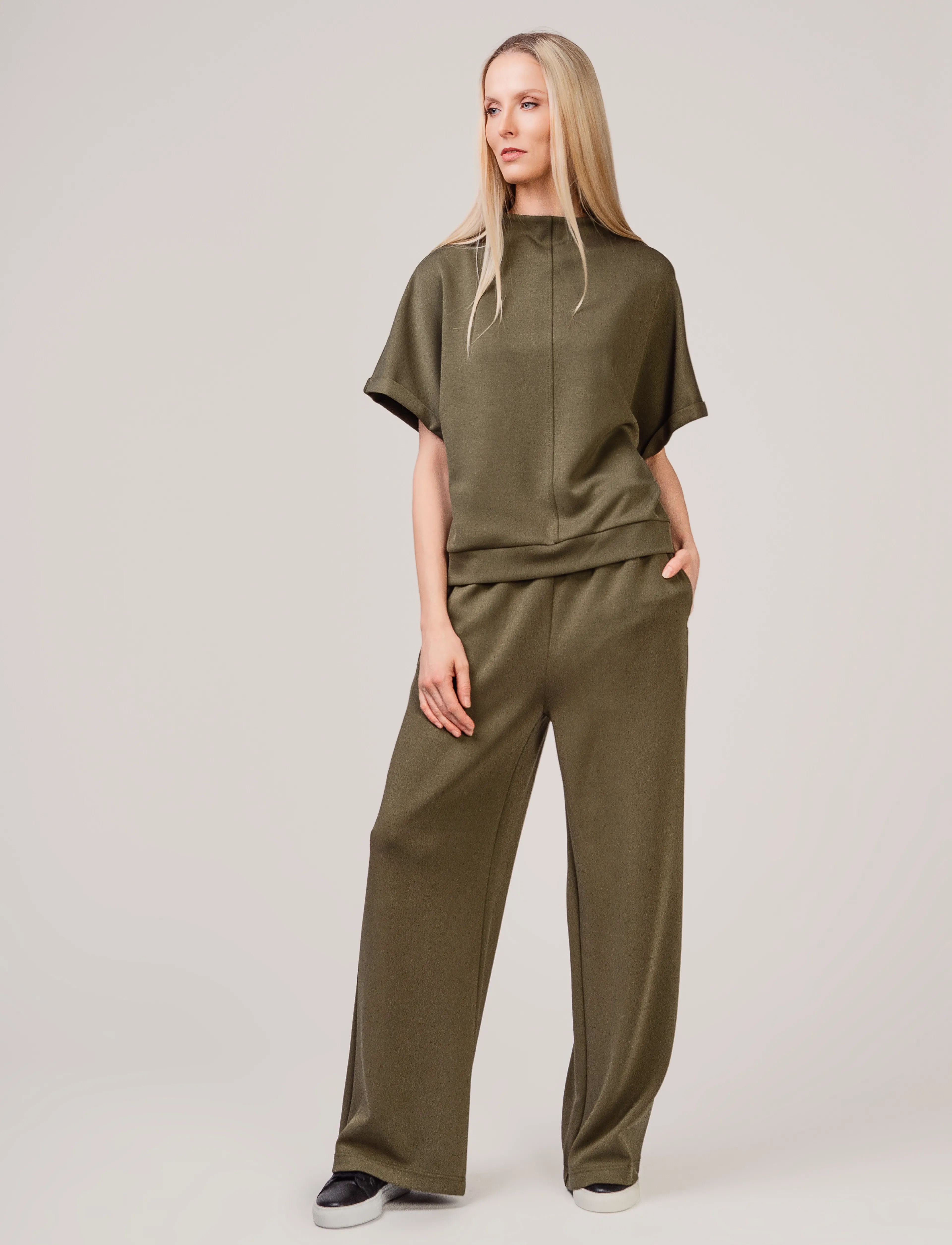 Ivo Nikkolo - Jersey Trousers, TUMA 1 - khaki - 3