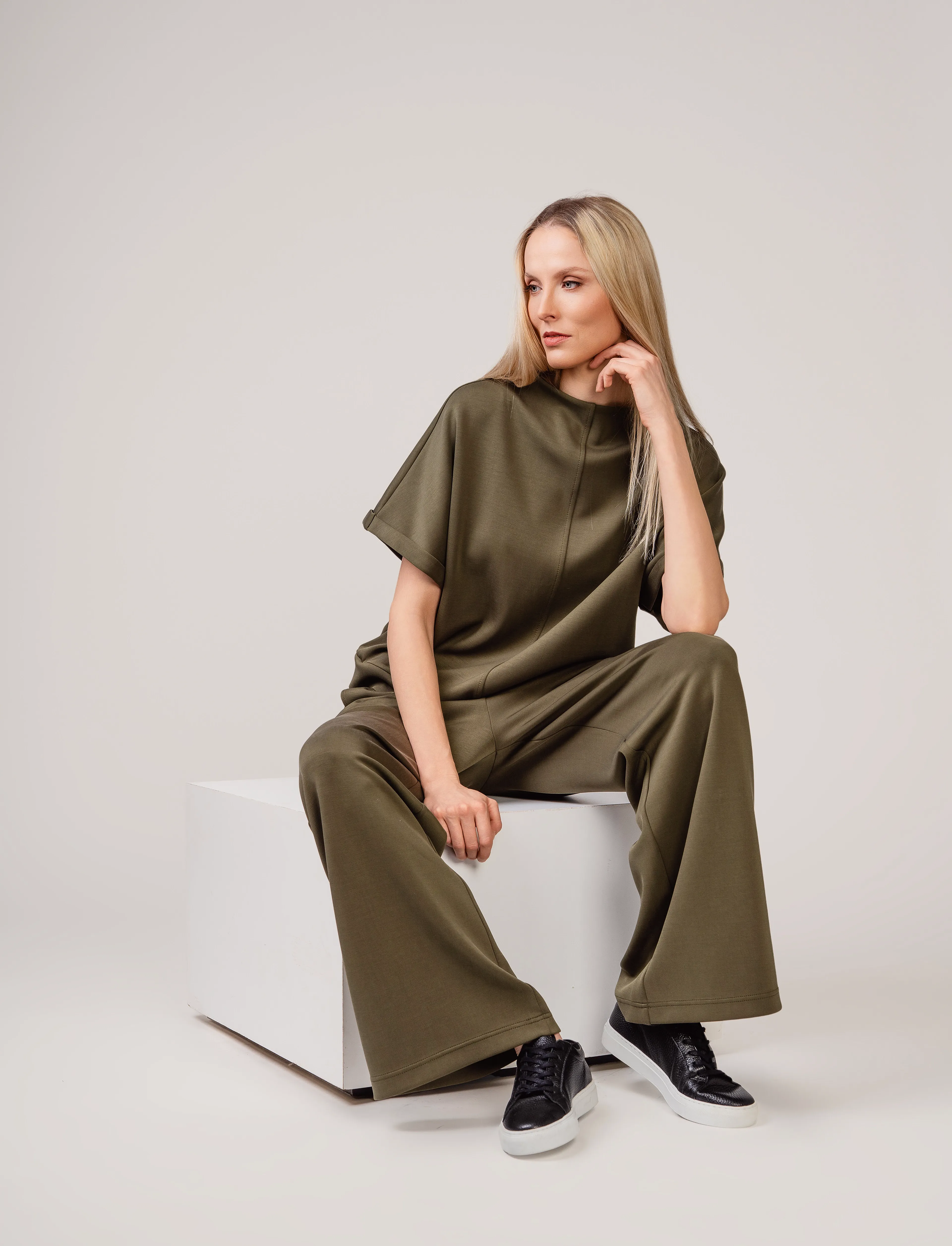 Ivo Nikkolo - Jersey Trousers, TUMA 1 - khaki - 5