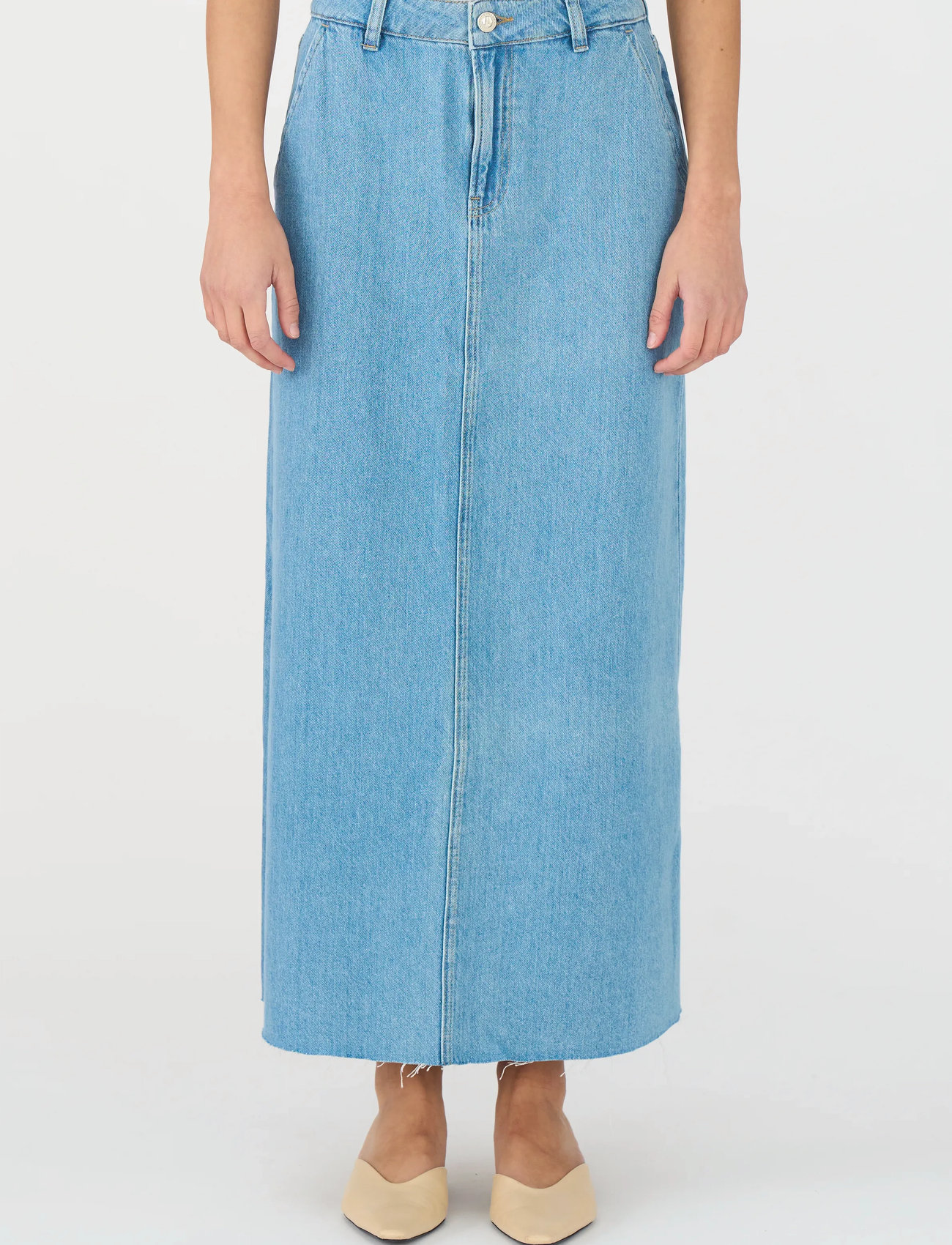 IVY Copenhagen Ivy-Uta Diss. Maxi Skirt Wash Mid B - Blue - 34