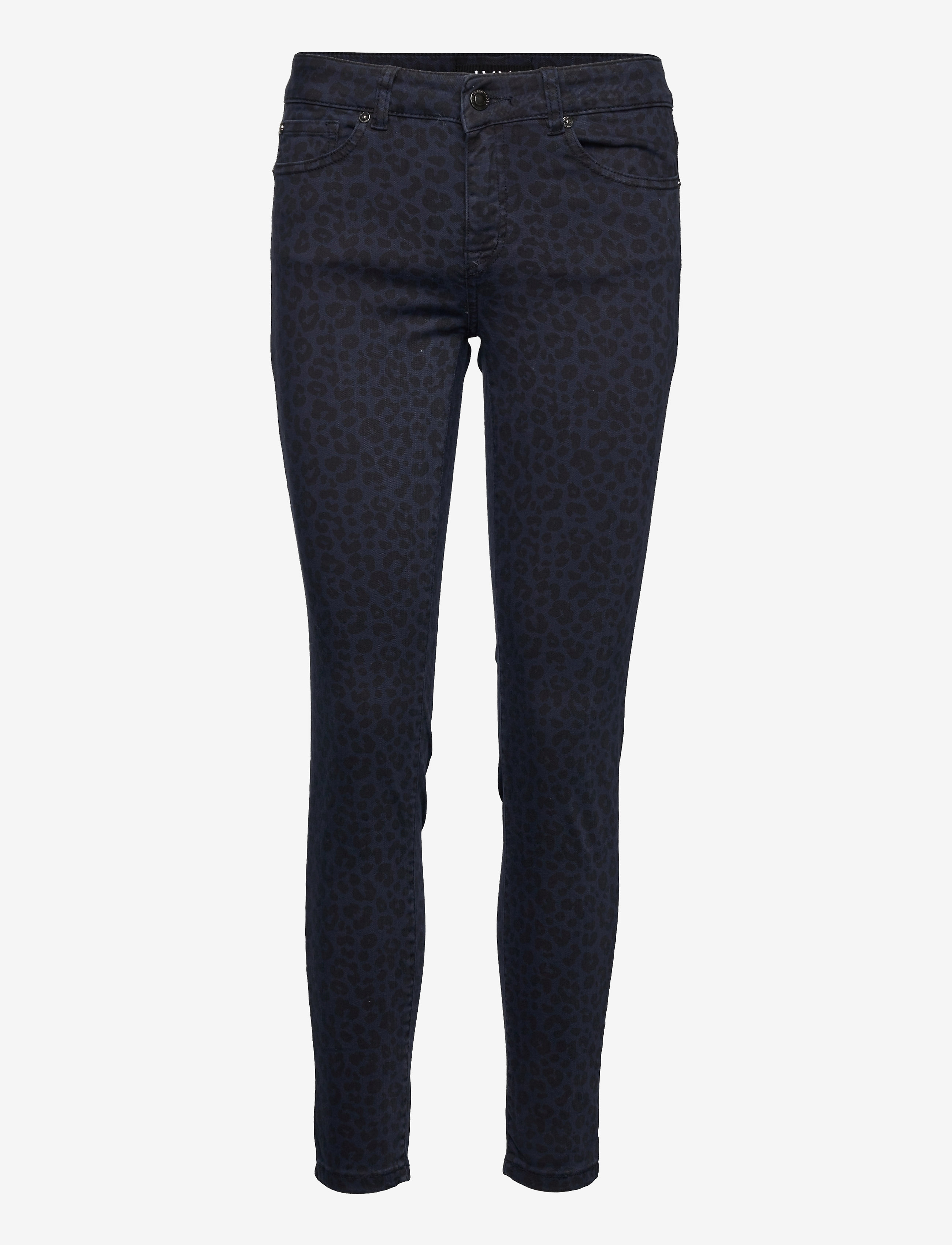 IVY Copenhagen Daria jeans worn Leopard - Transitional Layering - BLUE BLACK / blue