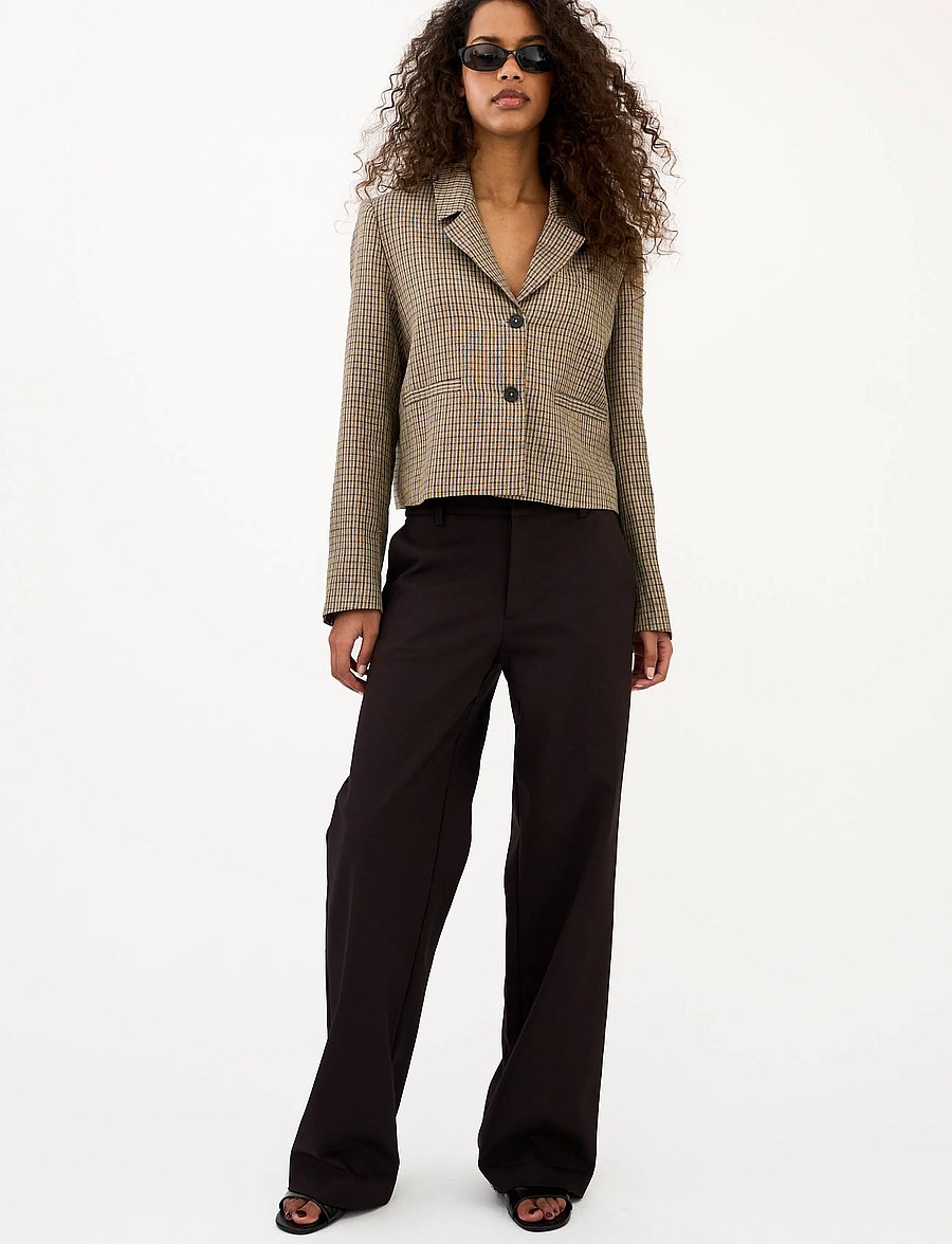 IVY Copenhagen - IVY-Alice Wide Pant NOOS - habitbukser - dark toffee brown - 0