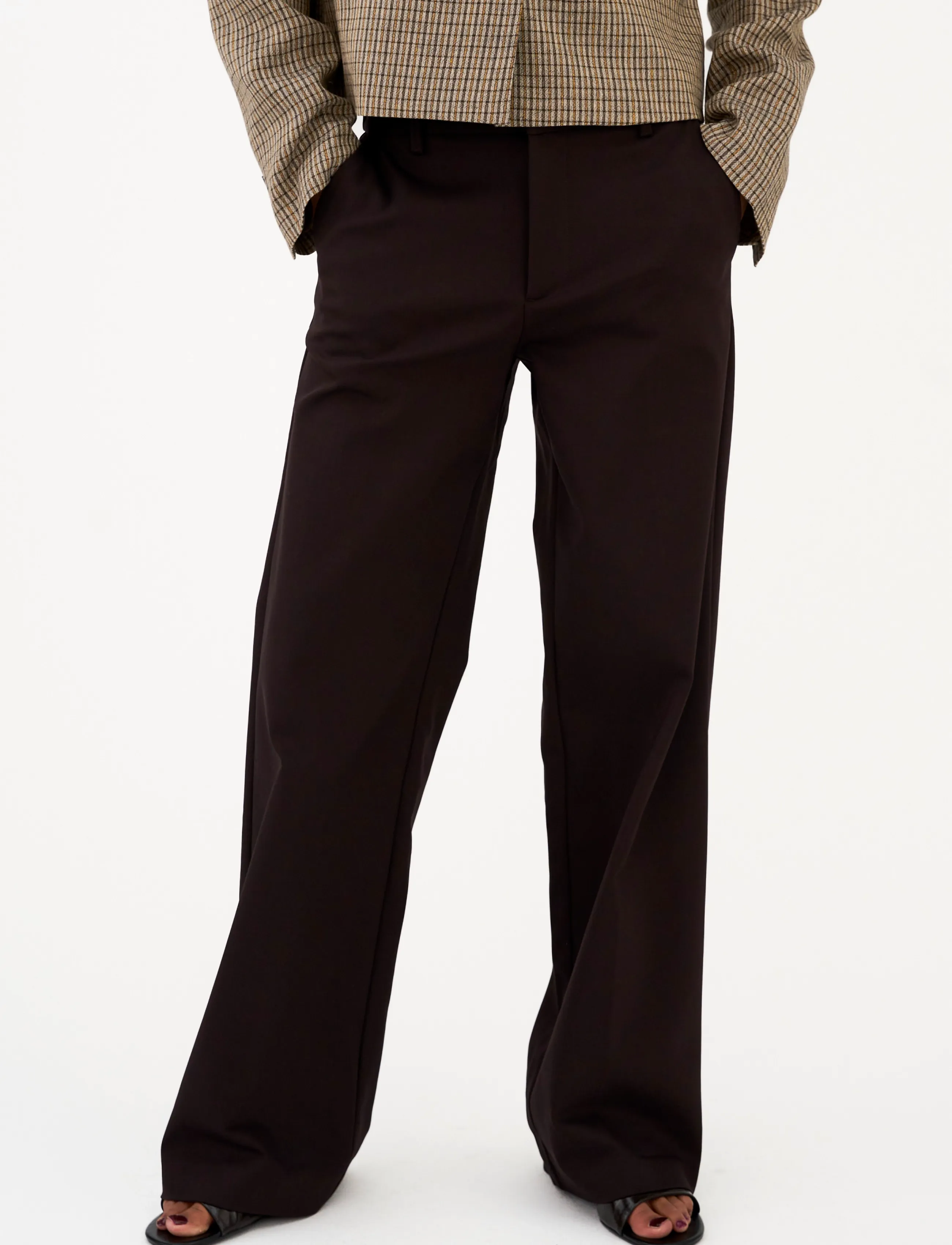 IVY Copenhagen - IVY-Alice Wide Pant NOOS - habitbukser - dark toffee brown - 3