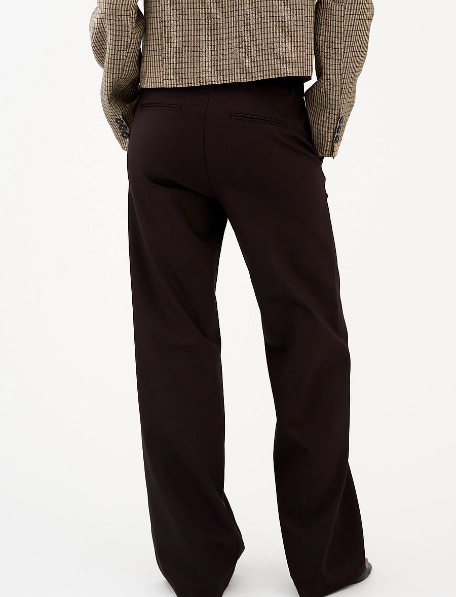 IVY Copenhagen - IVY-Alice Wide Pant NOOS - habitbukser - dark toffee brown - 4