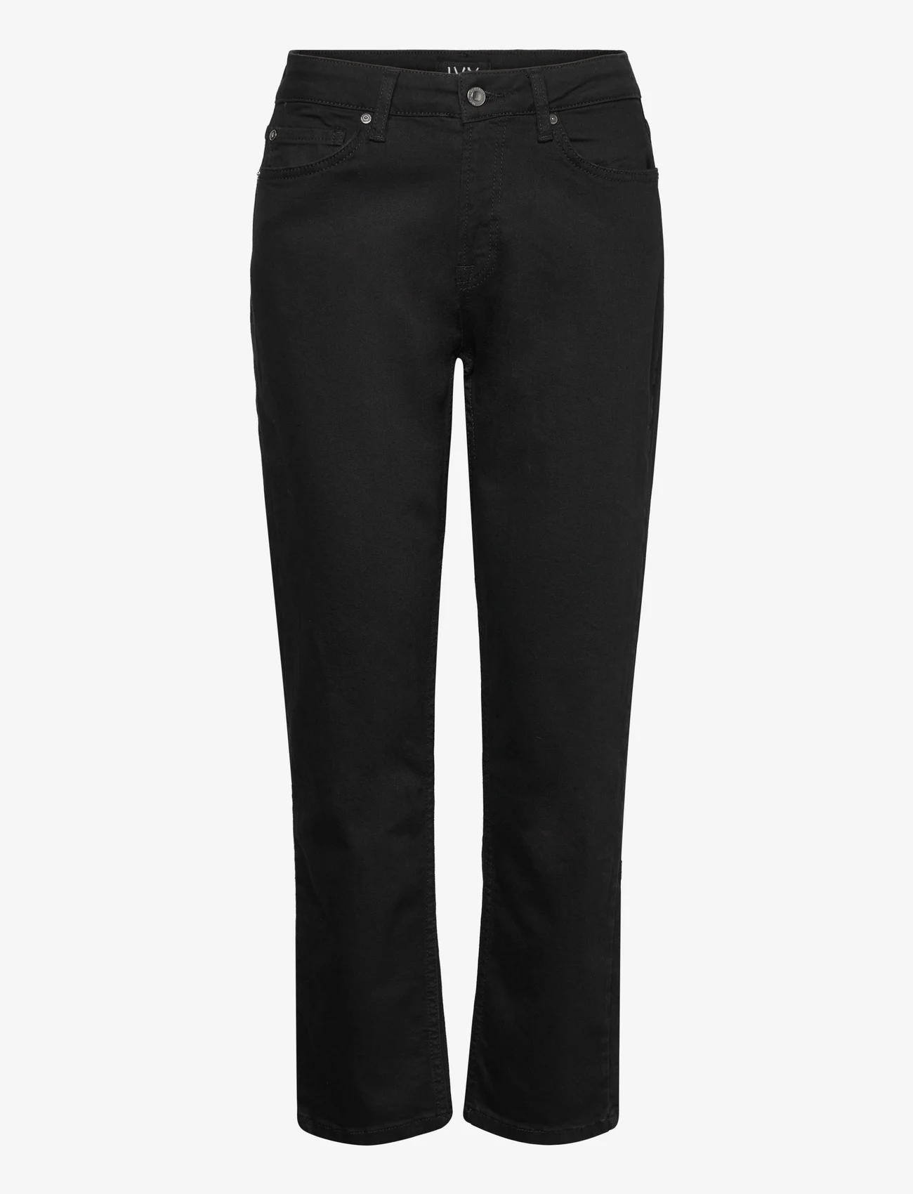 IVY Copenhagen - IVY-Tonya Jeans Wash Soft Black - džinsa bikses ar taisnām starām - black - 0