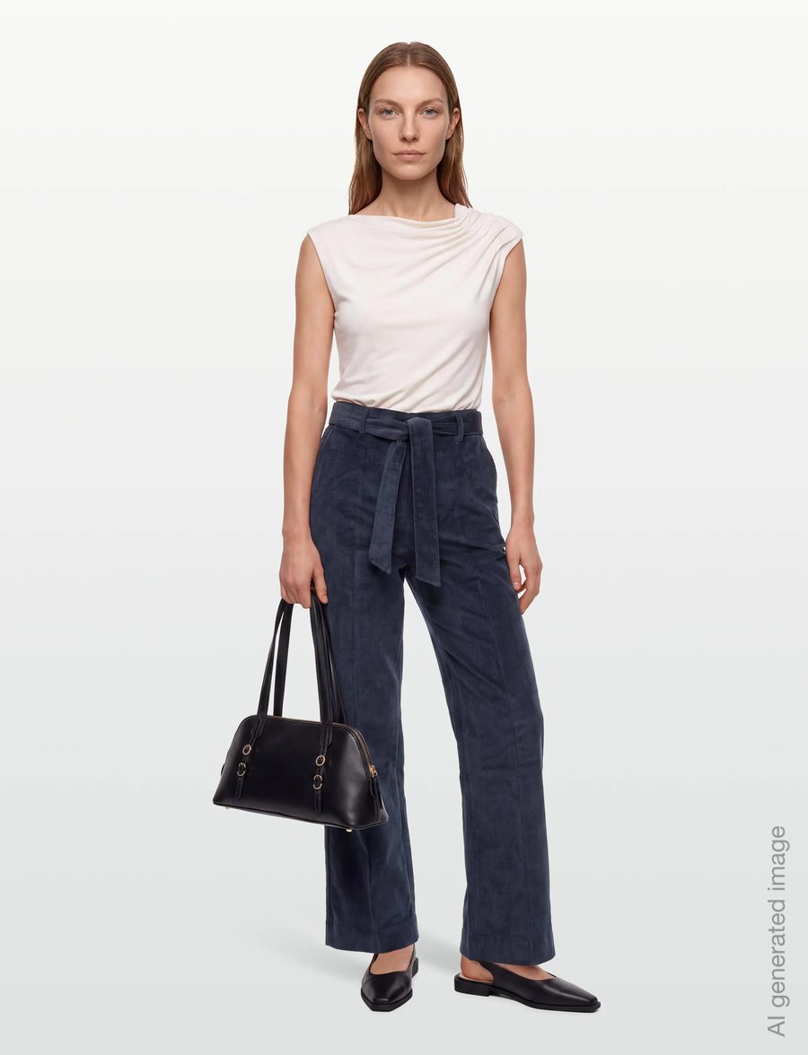 IVY Copenhagen - IVY-Augusta French Cord Pant - bukser med lige ben - deep navy blue - 0
