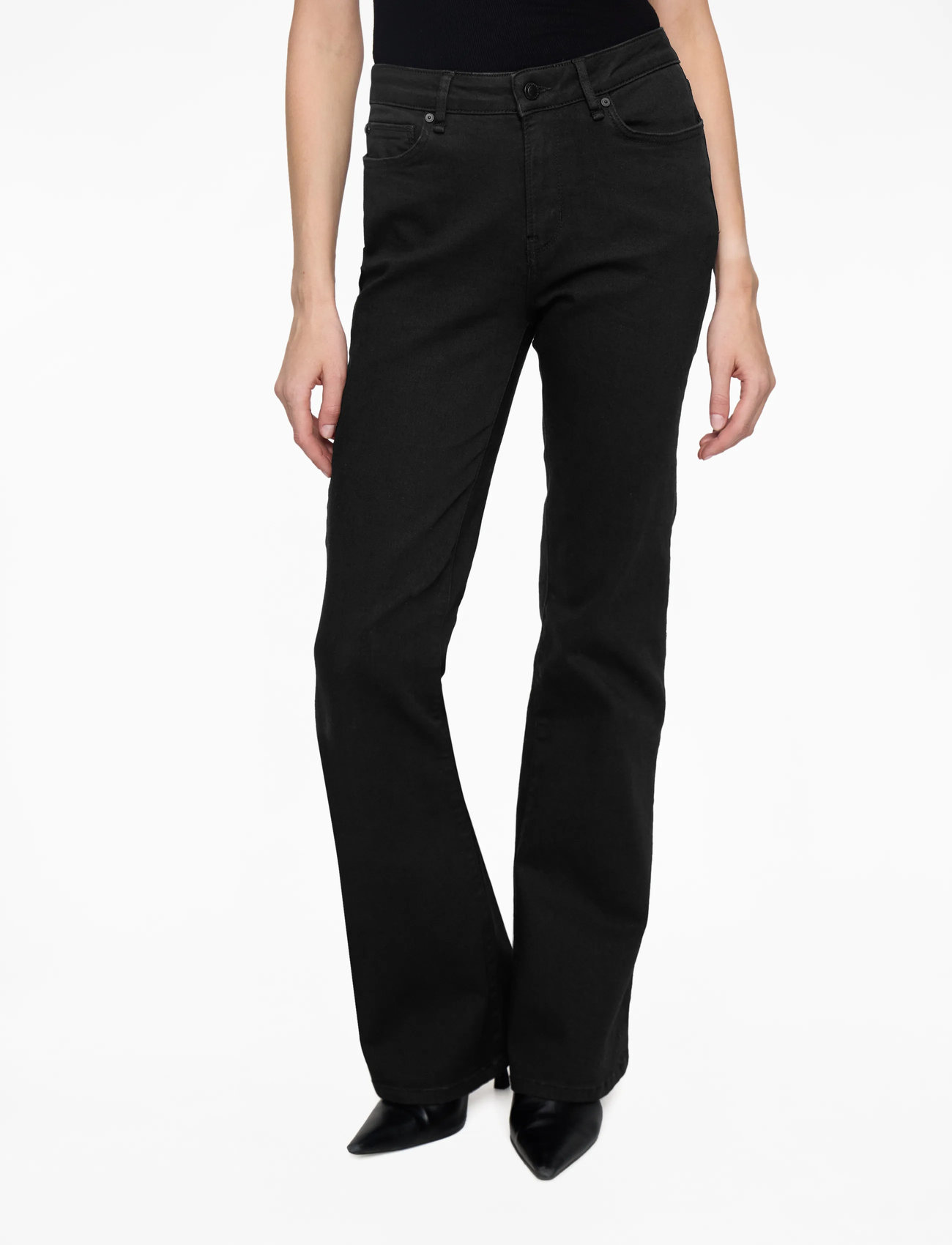 IVY Copenhagen - IVY-Tara Jeans Wash Cool Excellent - alt laienevad teksad - black - 0