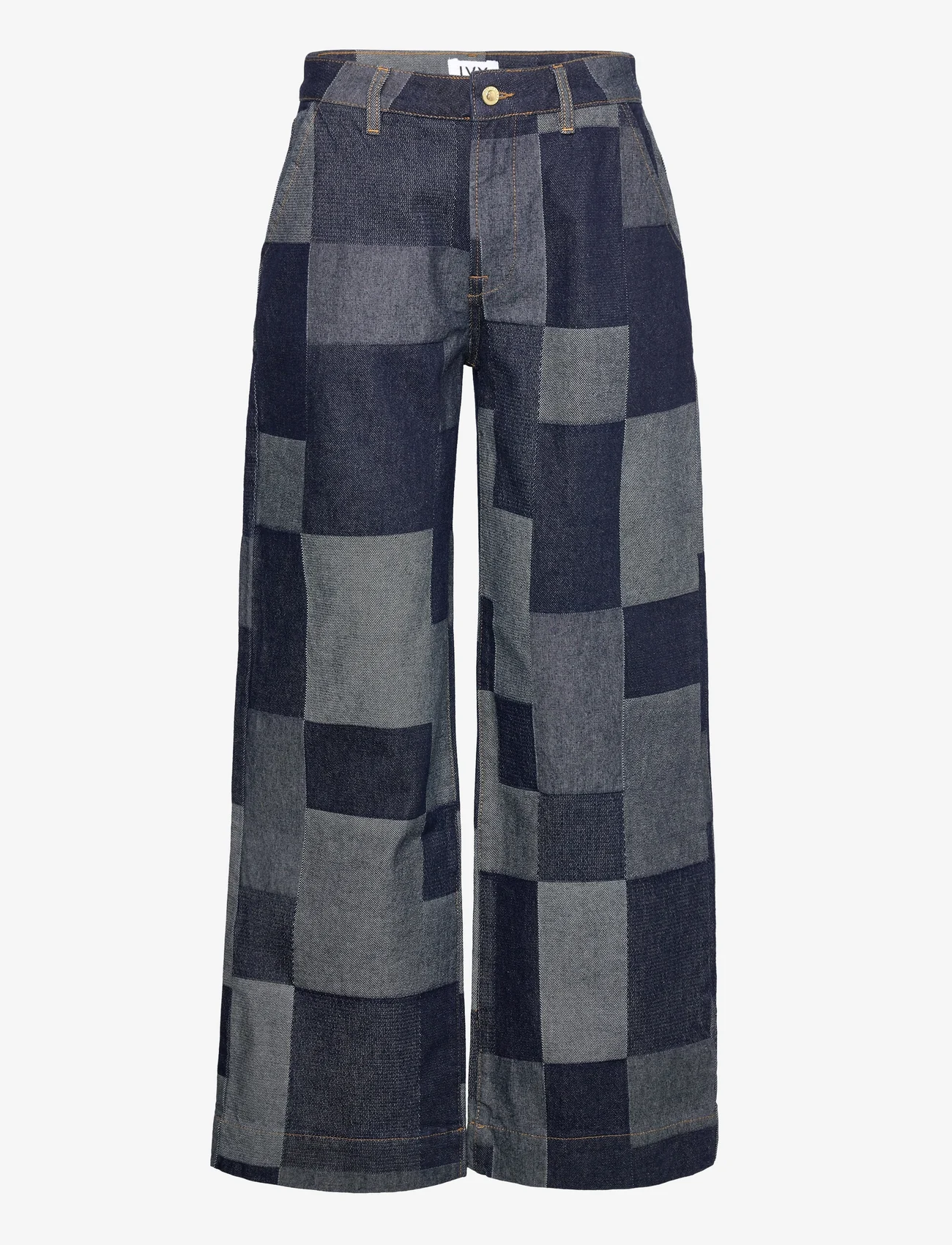 IVY Copenhagen - IVY-Augusta Patchwork Pant - brede jeans - denim blue - 0