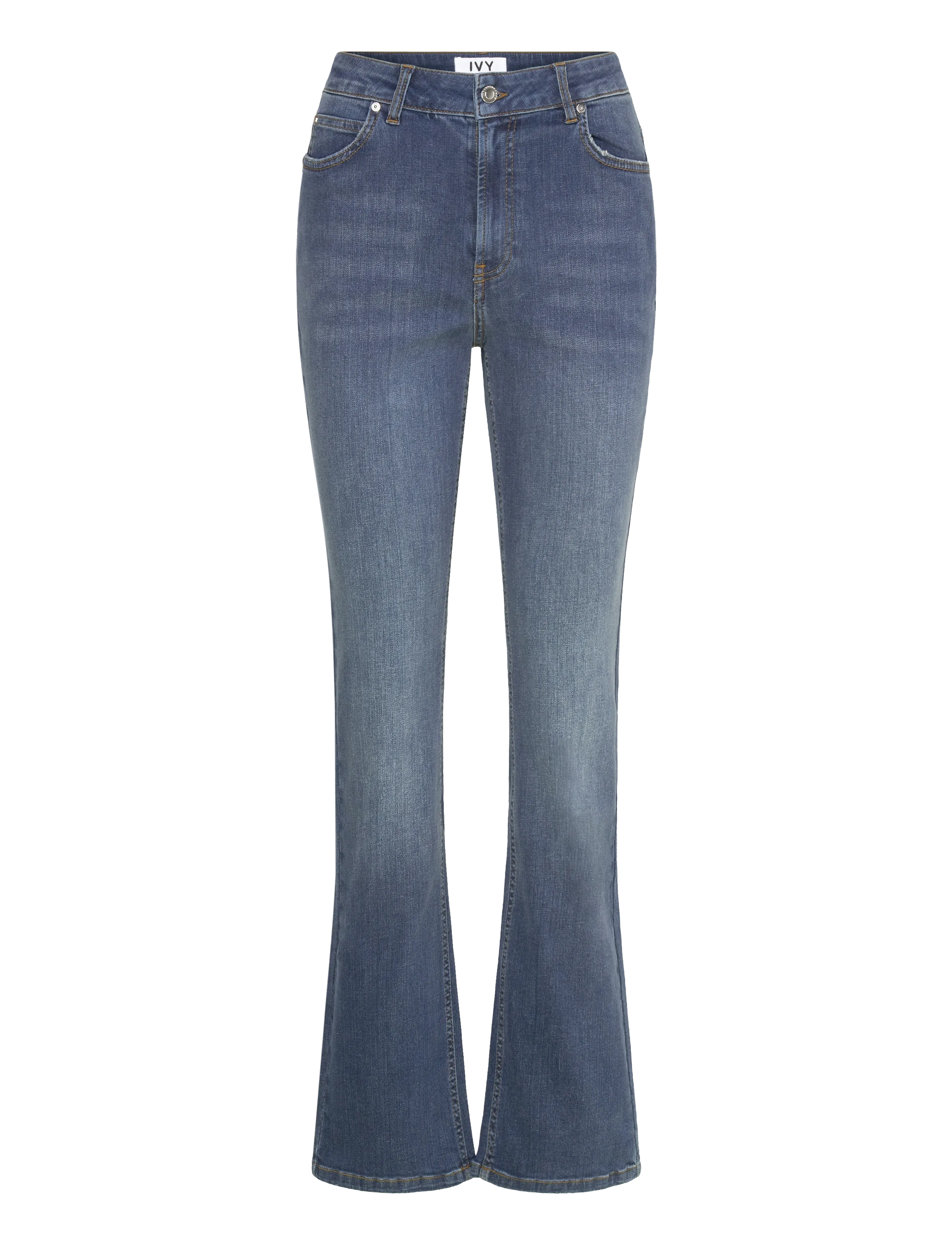IVY Copenhagen IVY-Lulu EARTHxSWAN Wash Rover Powe - Bootcut jeans - DENIM BLUE / blue
