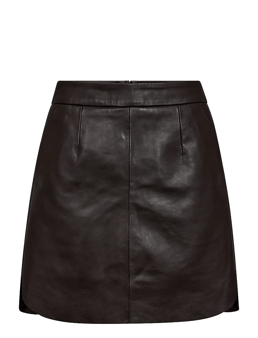 IVY Copenhagen - IVY-Kylie Leather Mini Skirt - nahkseelikud - expresso brown - 1